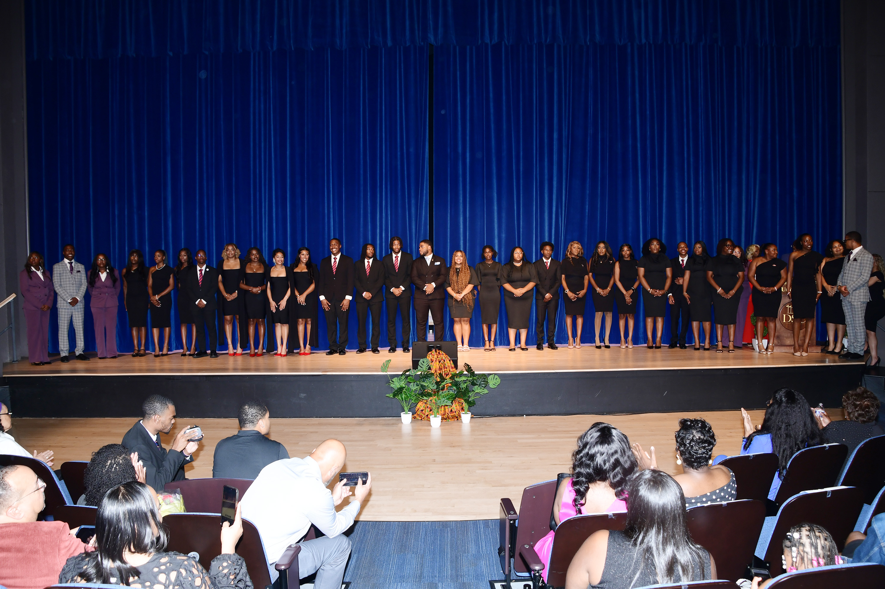 The entire group of DSU SGA student leaders took the stage after taking the oath of office.