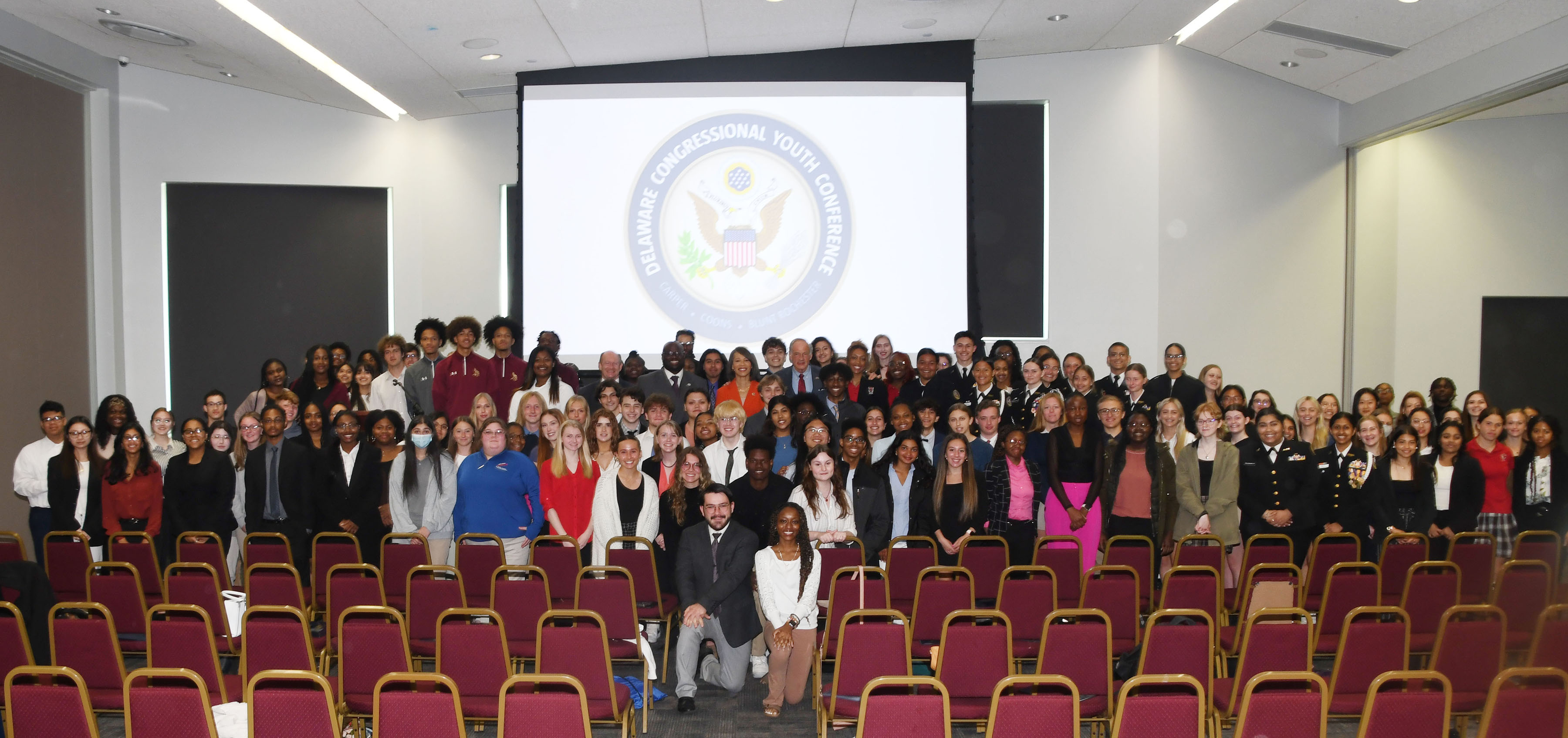 A group shot from the Delaware Congressional Youth Conference.