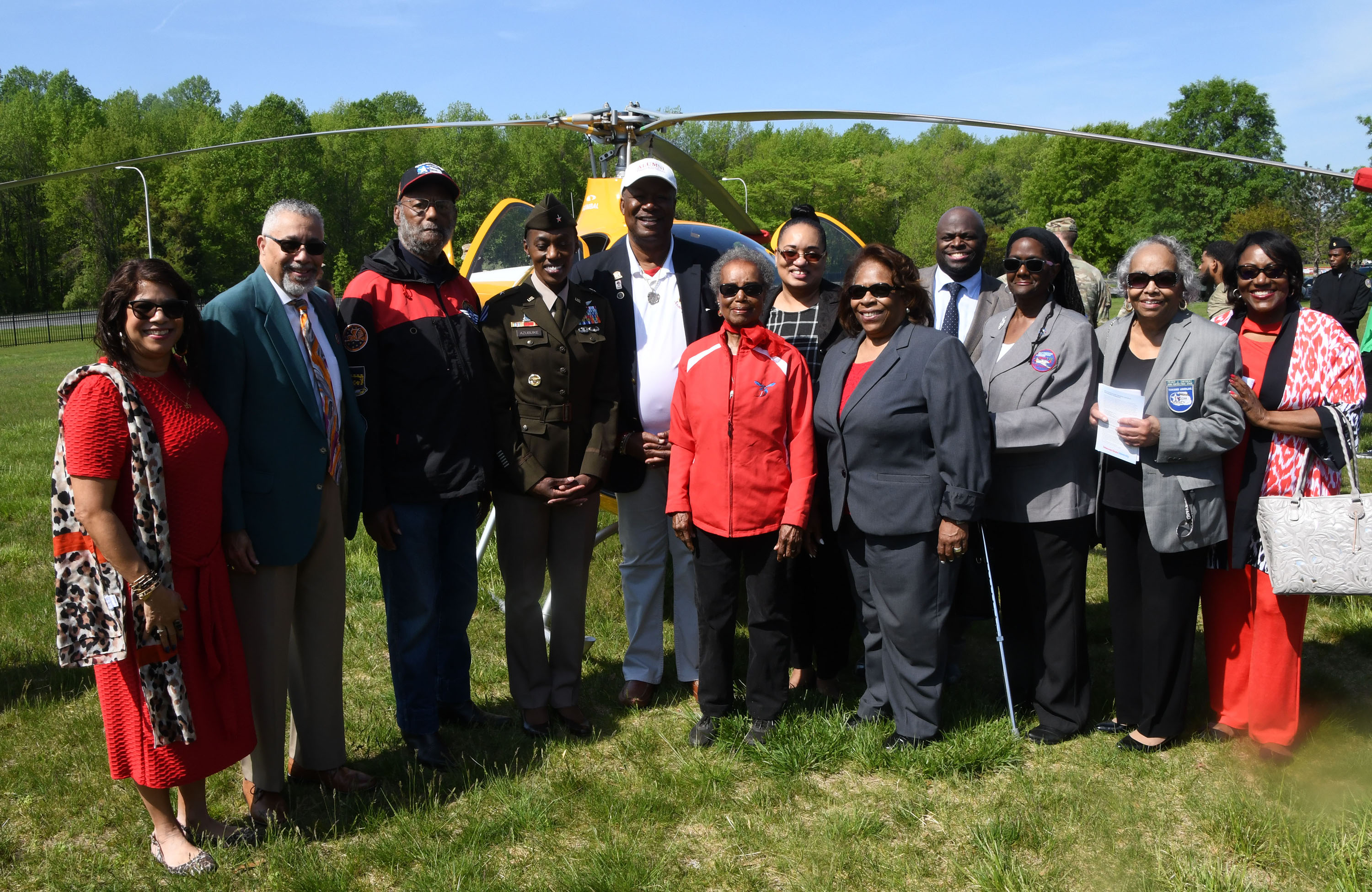 Brig. Gen. Amanda Azubuike poses for a photo with University alumni.