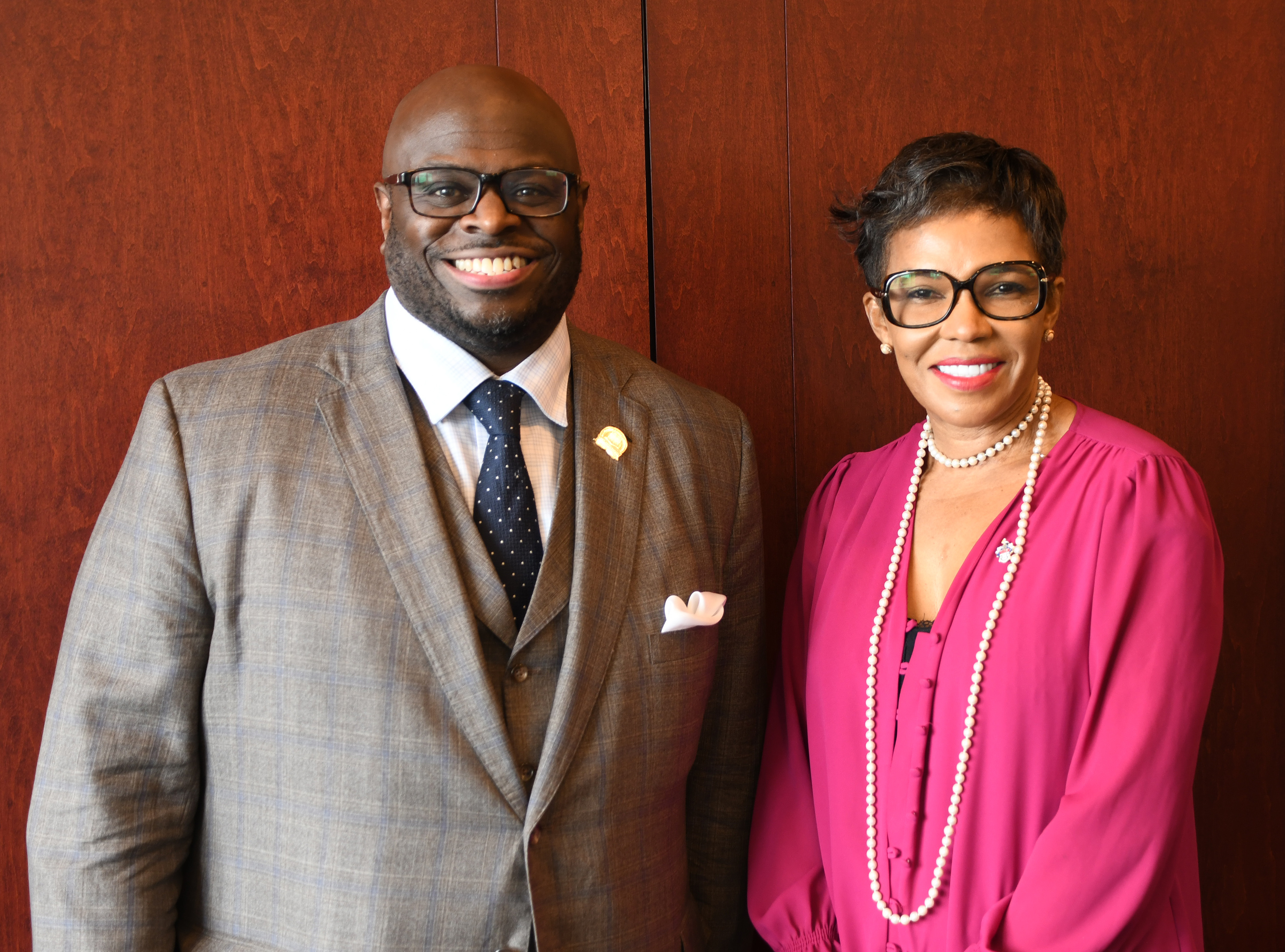 University President Tony Allen and Jamaican Ambassador to the U.S. Audrey P. Marks