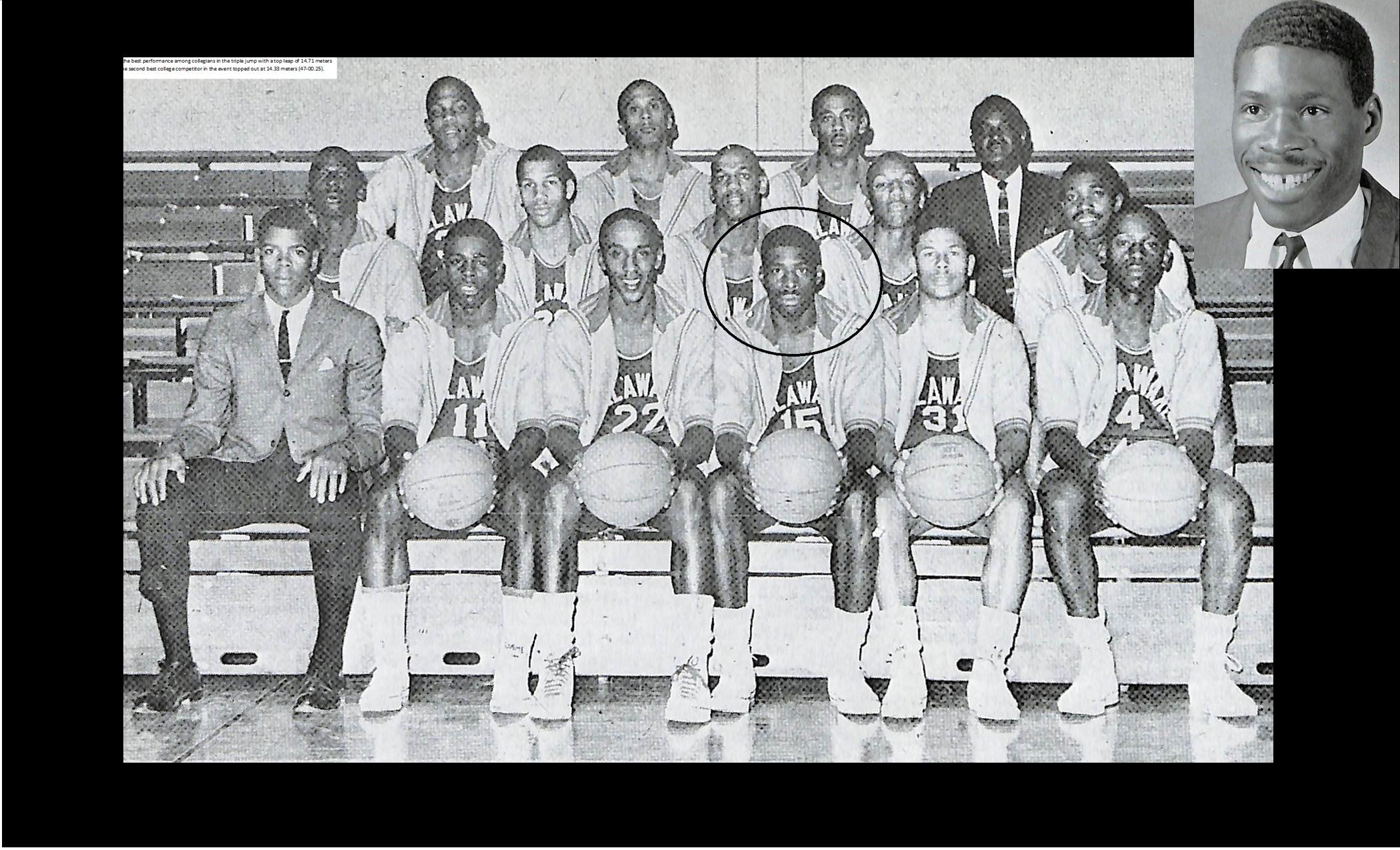 Maurice Pritchett (circled and in the upper right corner) with one of his 1960s teams.