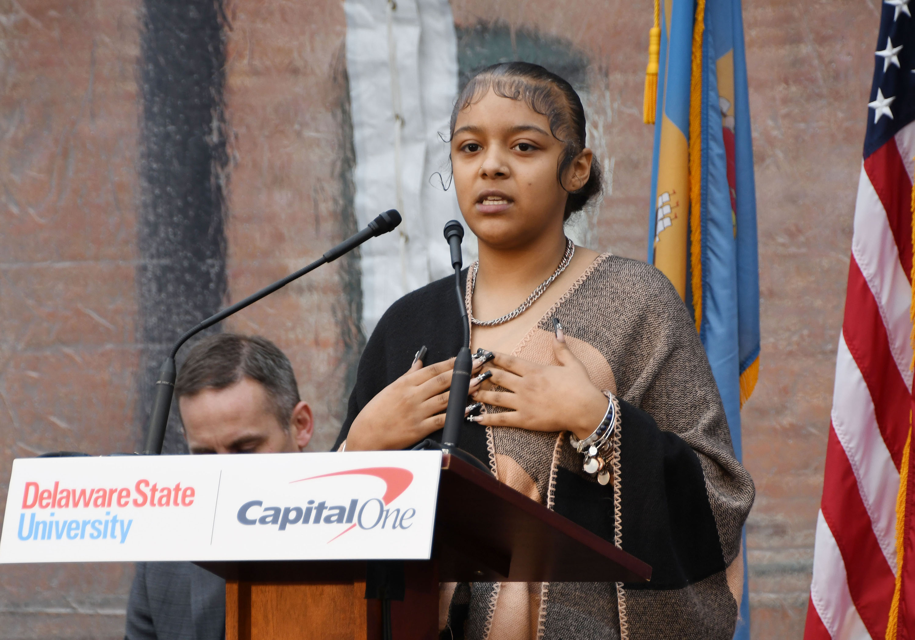 Del State freshman Anaya Patterson of Wilmington, told how the Teen Warehouse and DSU are providing her with leadership skills.