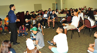 The newly arrived Dreamers in 2016 meet with Kevin Noreiga, who were serve as their advisor at Del State.