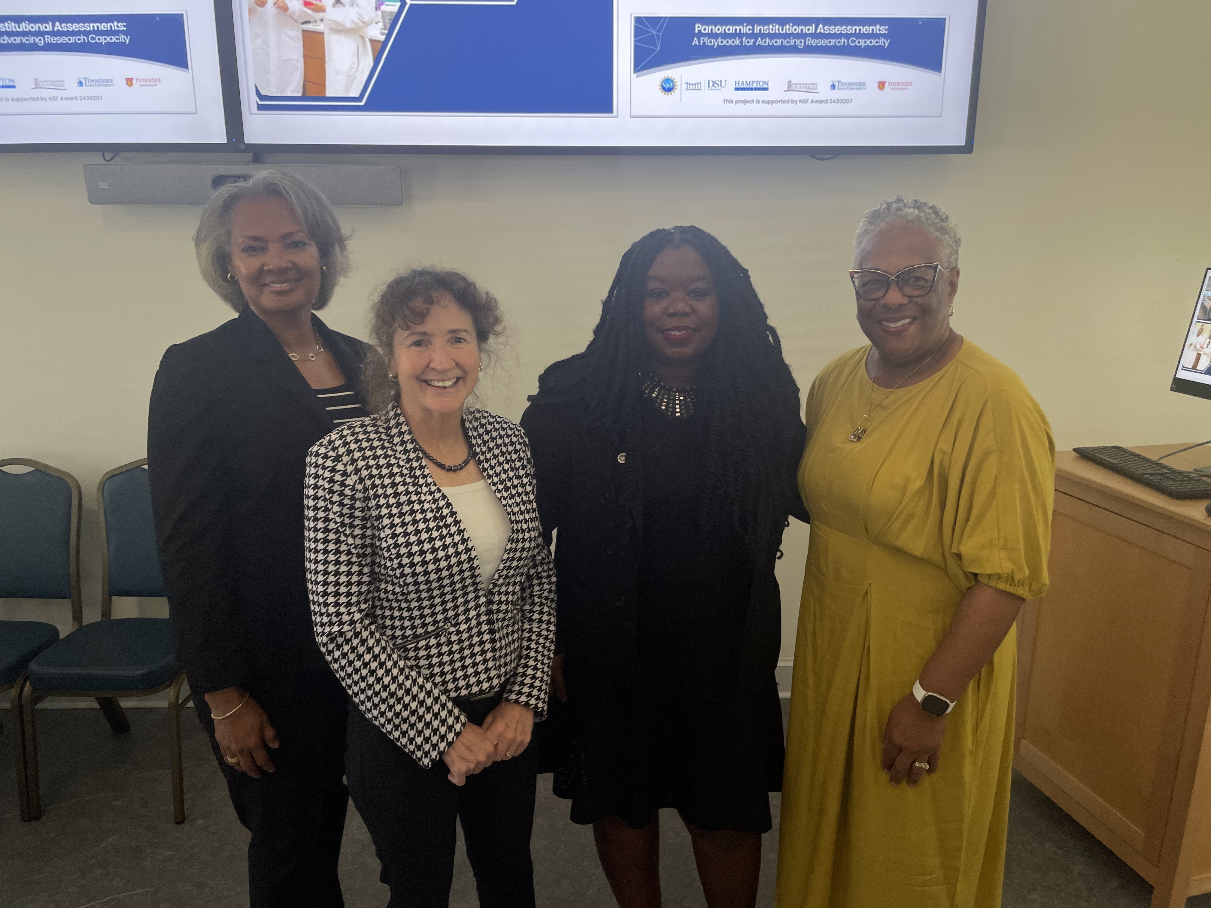  Dr. Kimberley Sudler, Dr. Melissa Harrington, keynote speaker Pamela A. G. Clarke, and Dr. Ramona Hill.