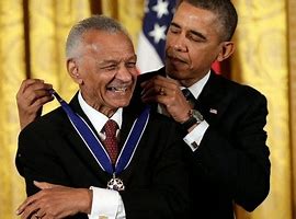 President Barack Obama placed the Presidential Medal of Freedom on Rev. C.T. Vivian in 2013.
