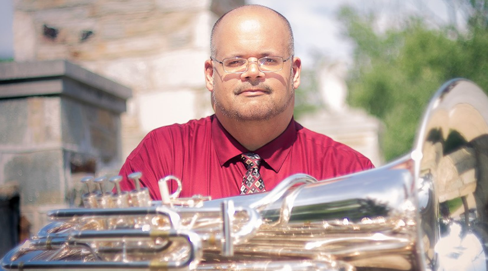 Andy Spang, tuba player and arranger with the Lyric Brass Quintet. He is the Director of Bands at Folly Quarter Middle School and the Director of Music at Emmanuel United Methodist Church.
