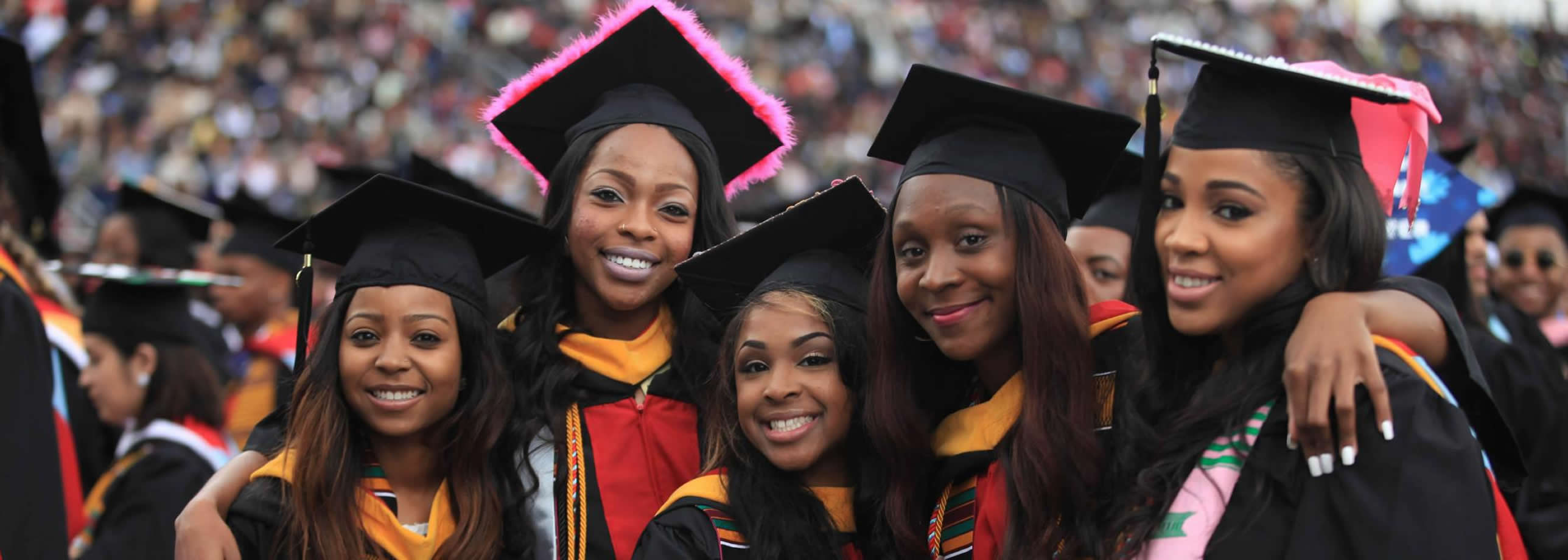 Graduating students at commencement