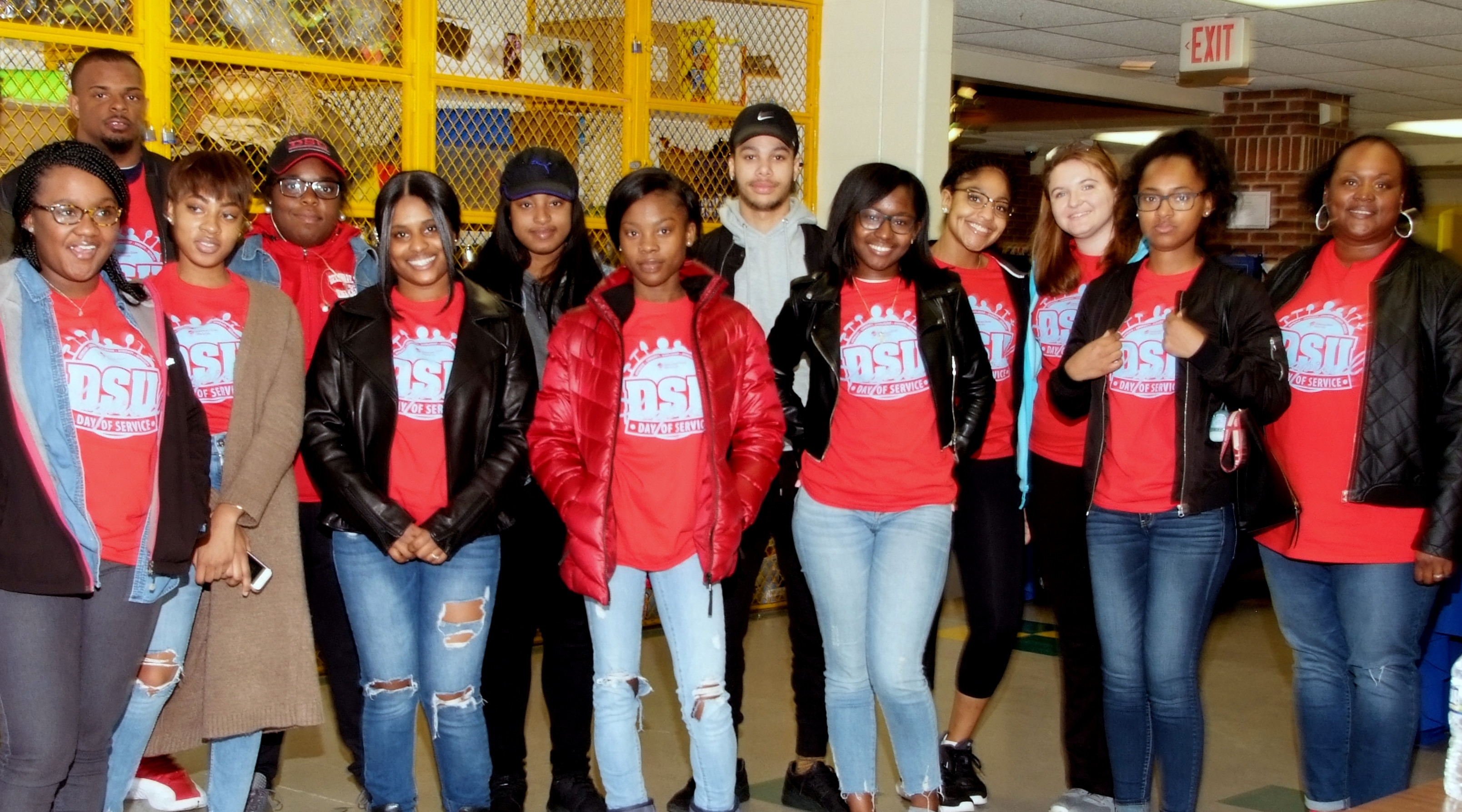DSU students participating in the Inspired Day of Service event