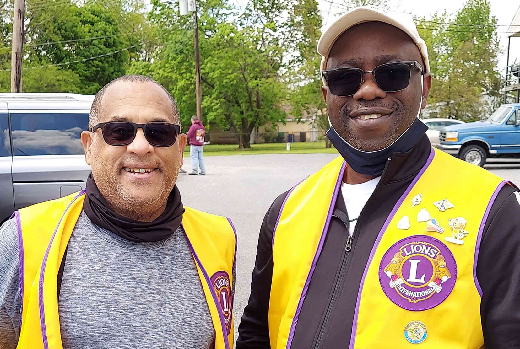 Dr. Esosa Iriowen (r), an adjunct assistant professor of chemistry, has been elected as the President of the Dover Lions Club, a chapter of the national community service organization. He is pictured with Tony Lee, the organization's MD-22 District Governor.