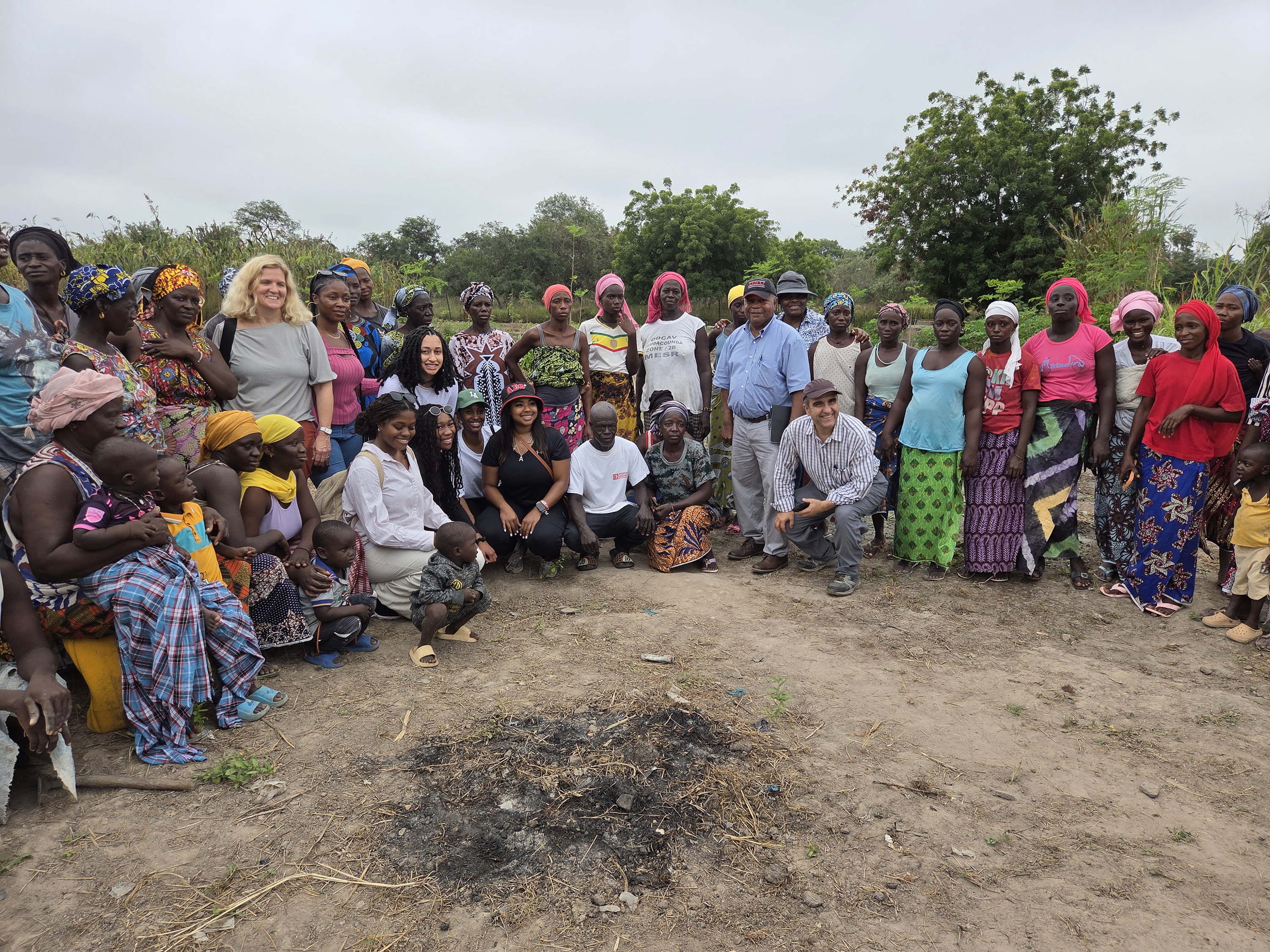People from a Senegal village join the DSU Mission for a photo.
