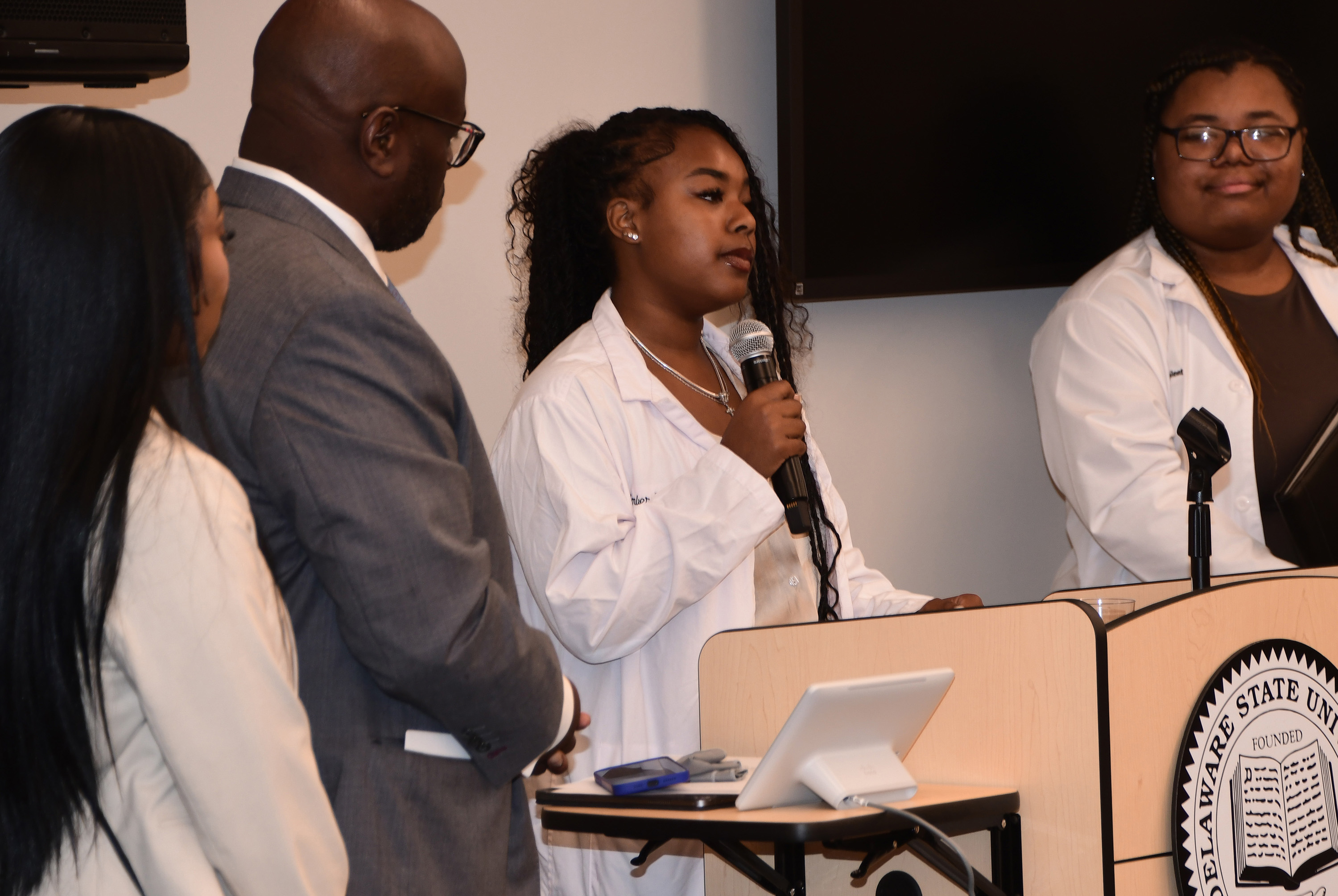 Amber Fitch, a senior Agilent Scholar, said the new building represent a belief in students like herself.