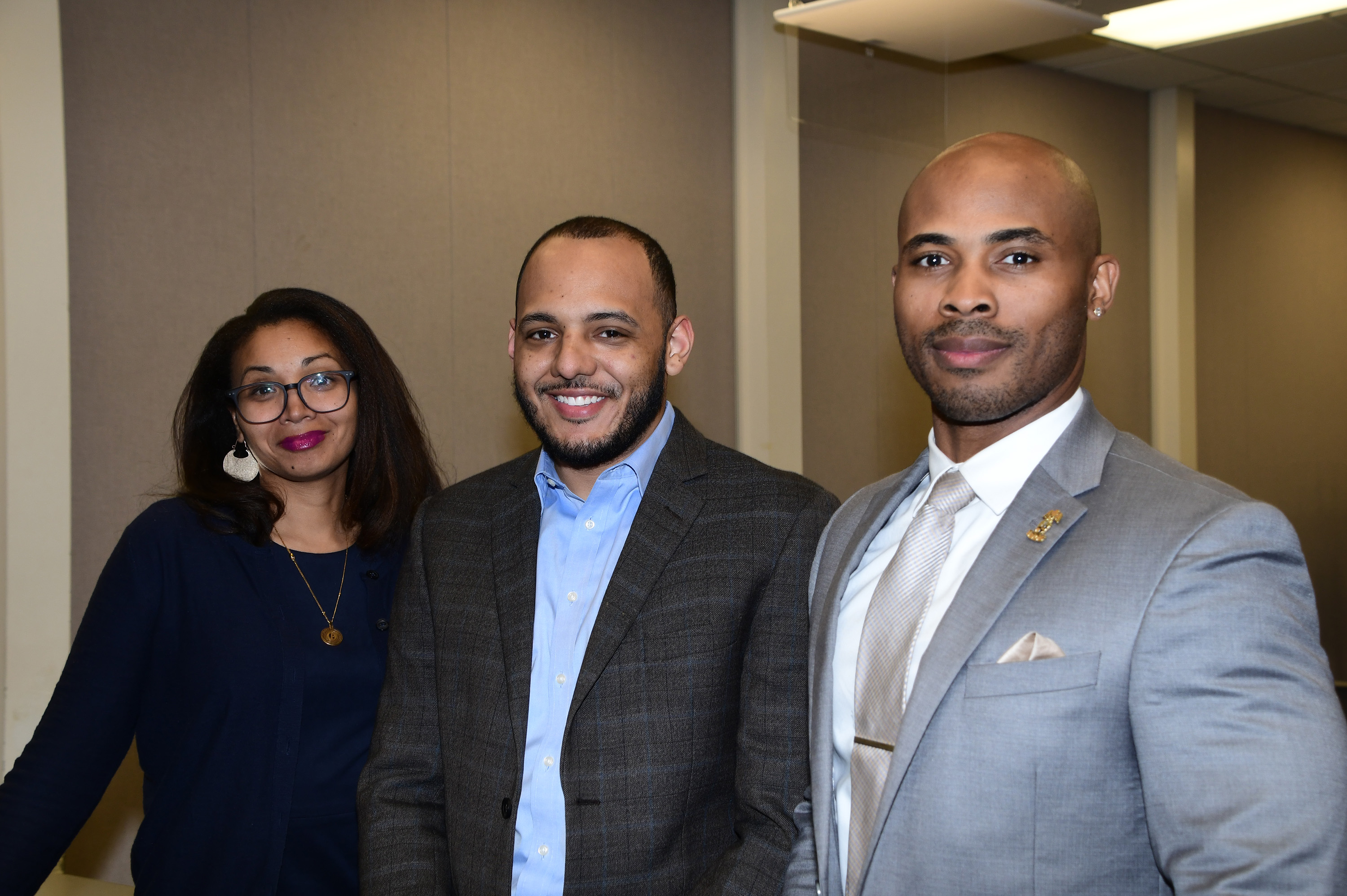  (l-r) Jordan Perry, Esq.; Vernon Vassallo, Esq.; and Quamaine Montgomery