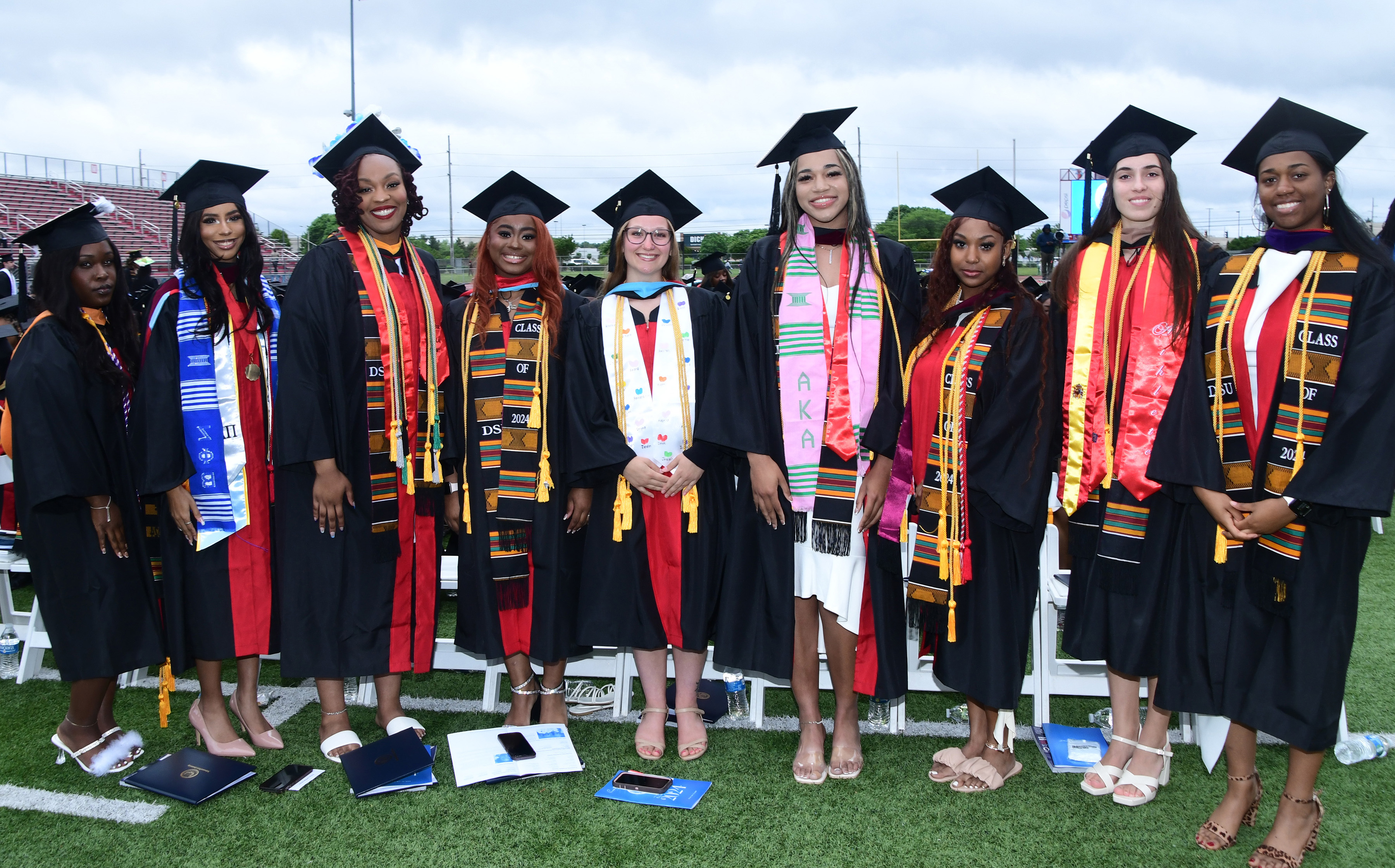 These are nine of the 11 graduates who finished with a 4.0 GPA and earned a Presidential Academic Award.