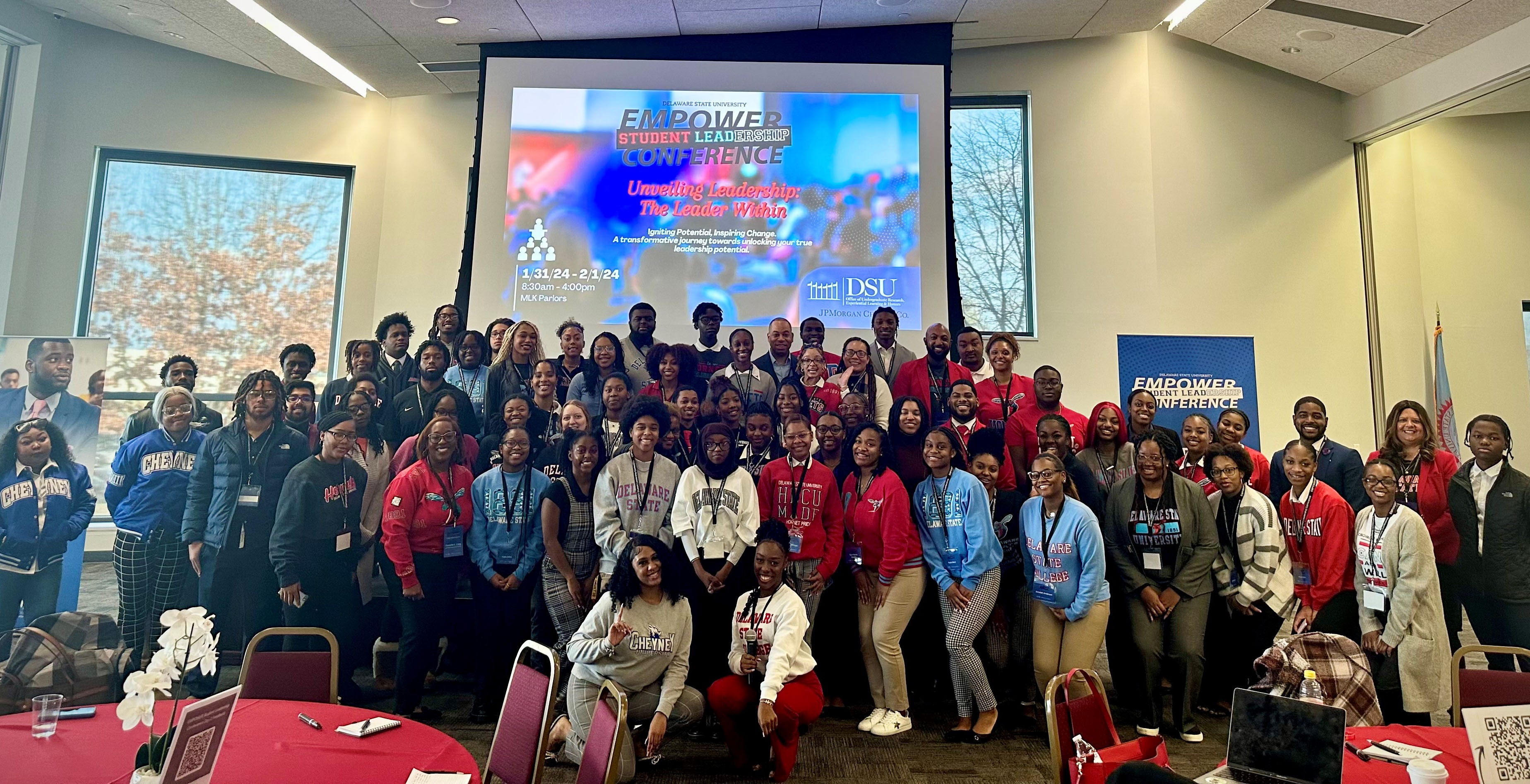 Attendees of the conference took time out for a group shot.