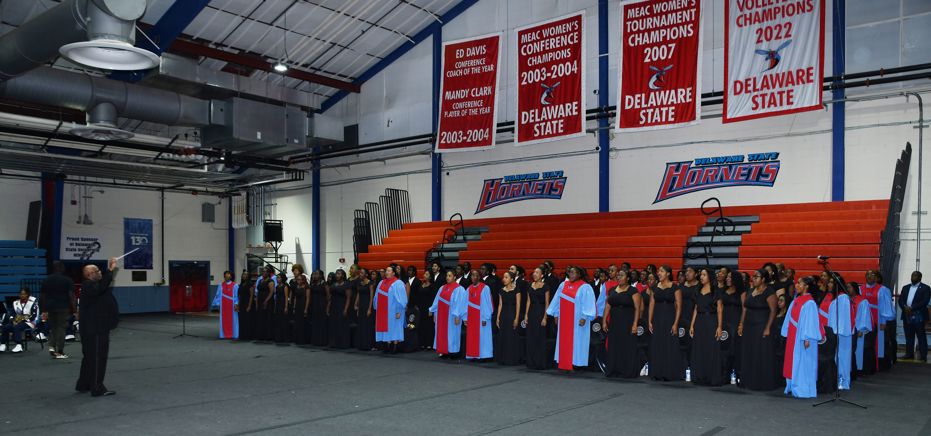 The 86-voice DSU Concert Choir that performed at the Convocation is the largest University singing group in anyone's memory.