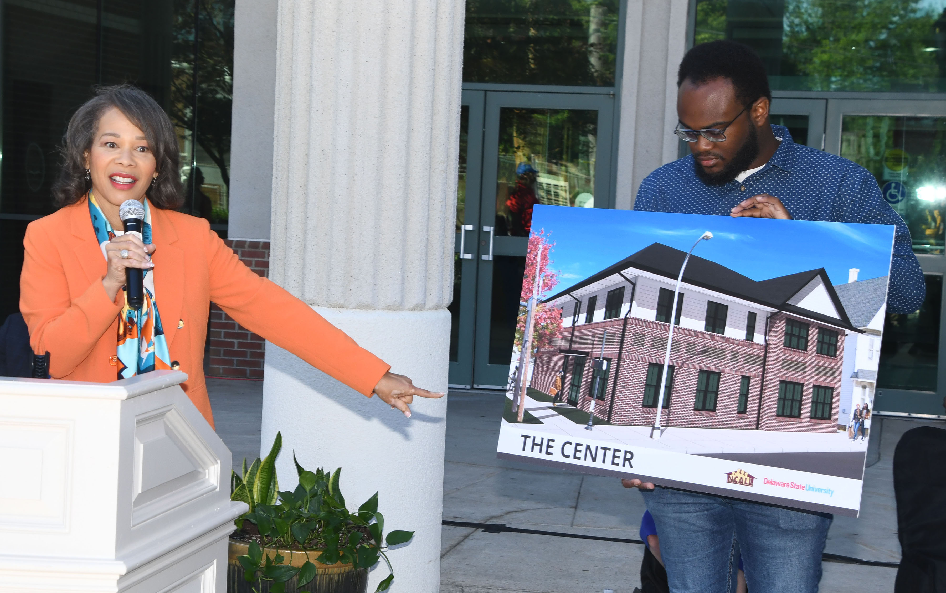 Congresswoman Lisa Blunt Rochester talks about the Division Street building that will be constructed to house CURE and NCALL 