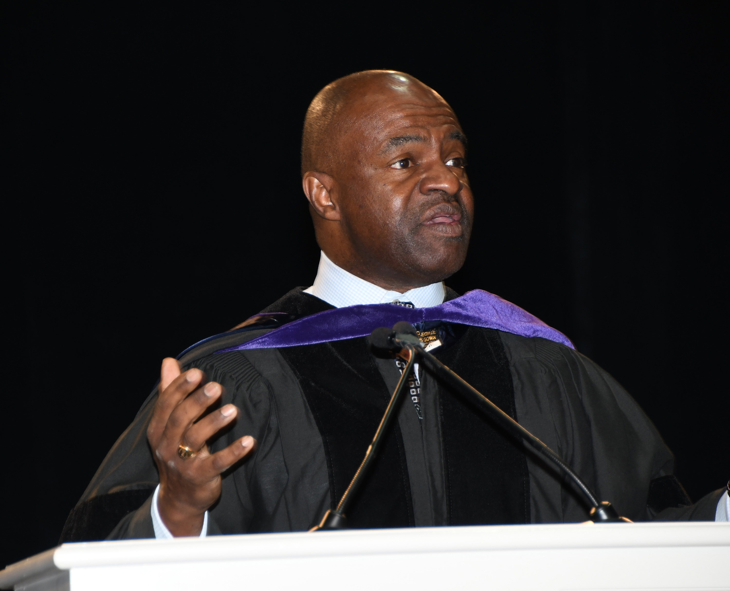 Graduate Commencement keynote speaker DeMaurice Fitzgerald Smith. 