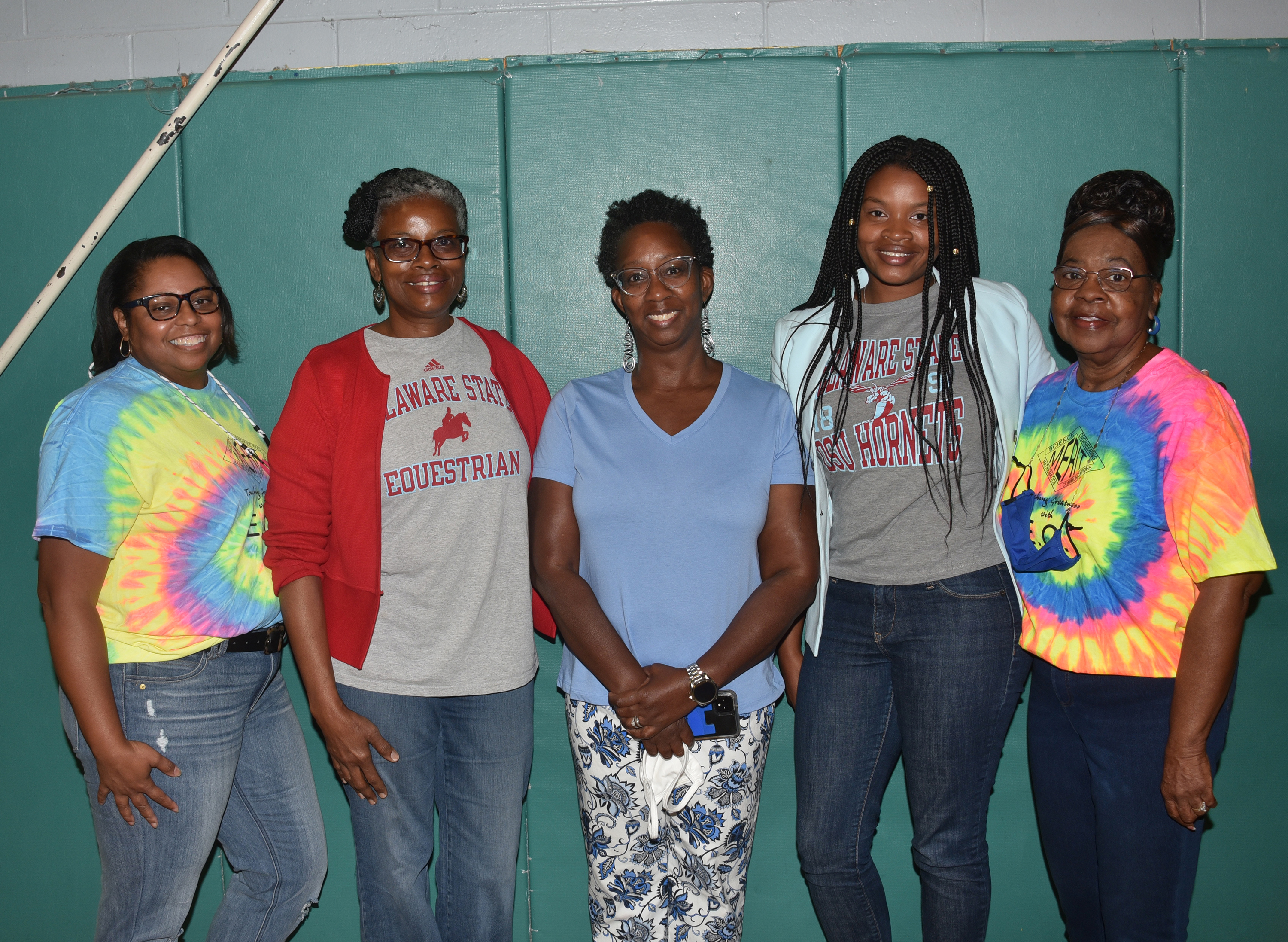 MERIT's Nika Reid, '94; Yolanda Yarborough Hudson, '82; Tera Law Savage, '88; Jere Hudson, '14; Otelia Oliver, '66, DSU alums.