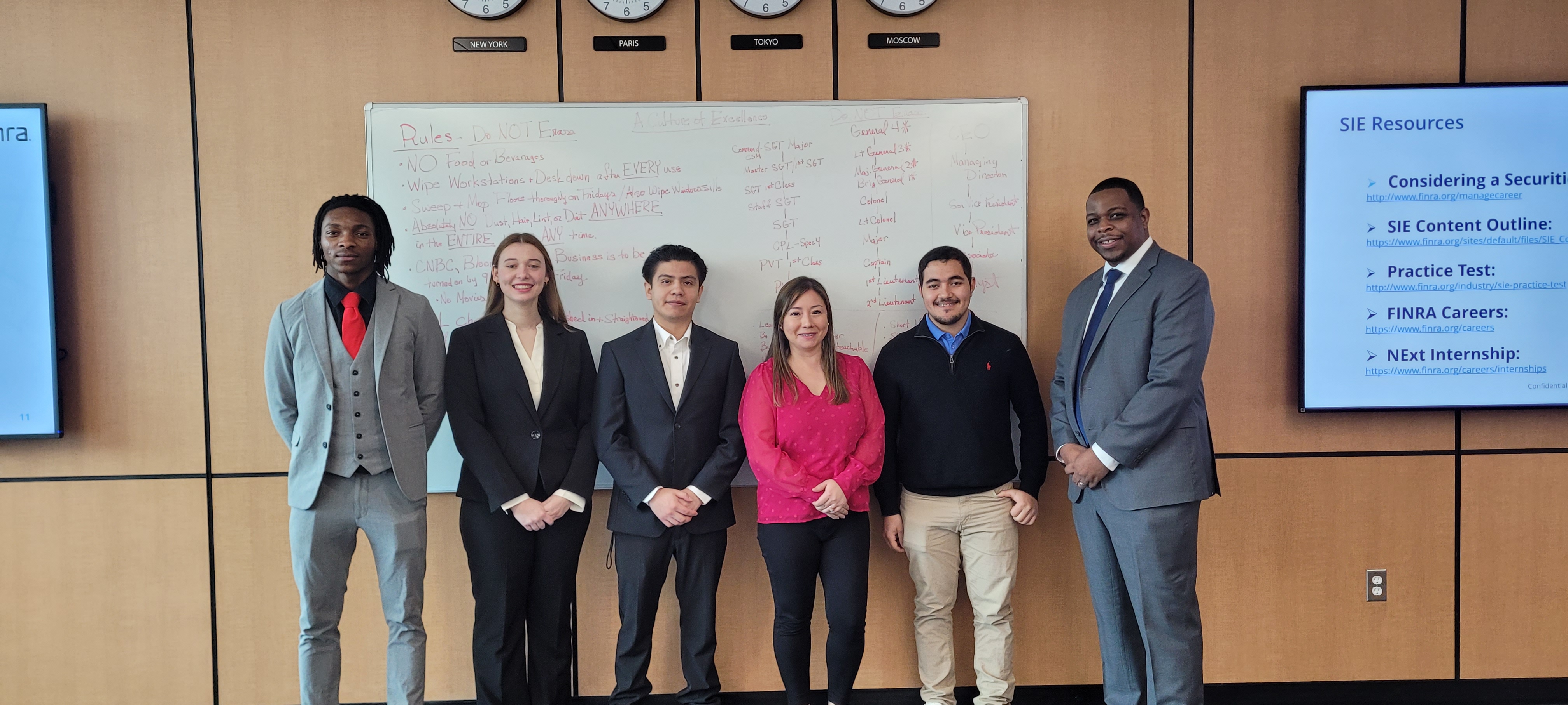 FINRA representatives with Investment Club students.