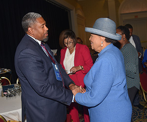 Rep. Alma Adams attended a good portion of the July 23 Symposium, and talked with a lot of the attendees. 