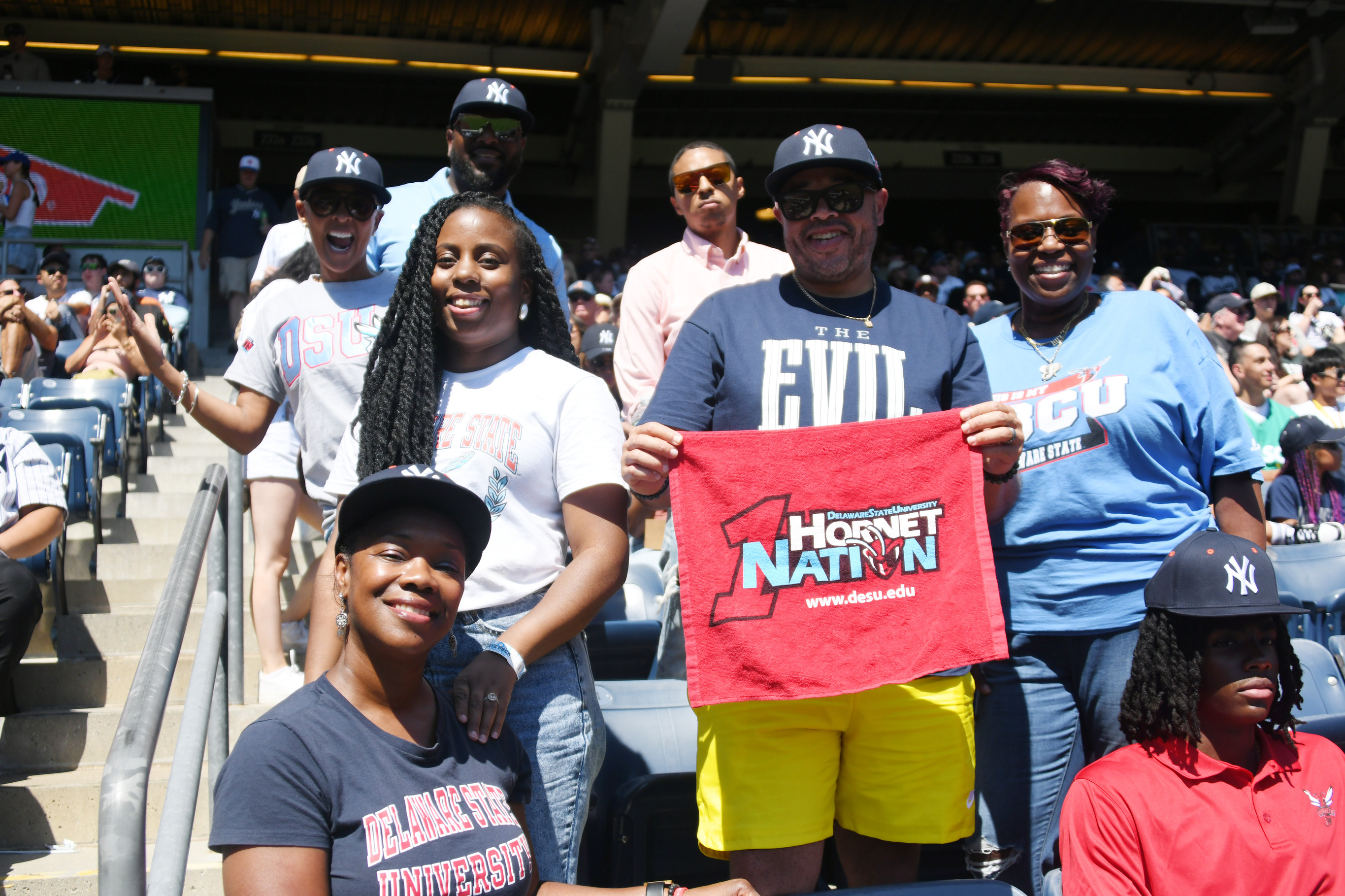 DSU alumni and staff at Yankee Stadium 