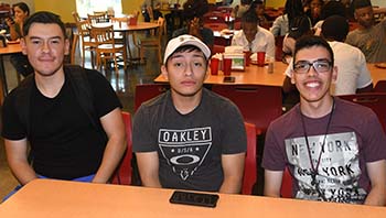 (L-r) Oscar Morado, Bryan Reyes and Filiberto Camarillo