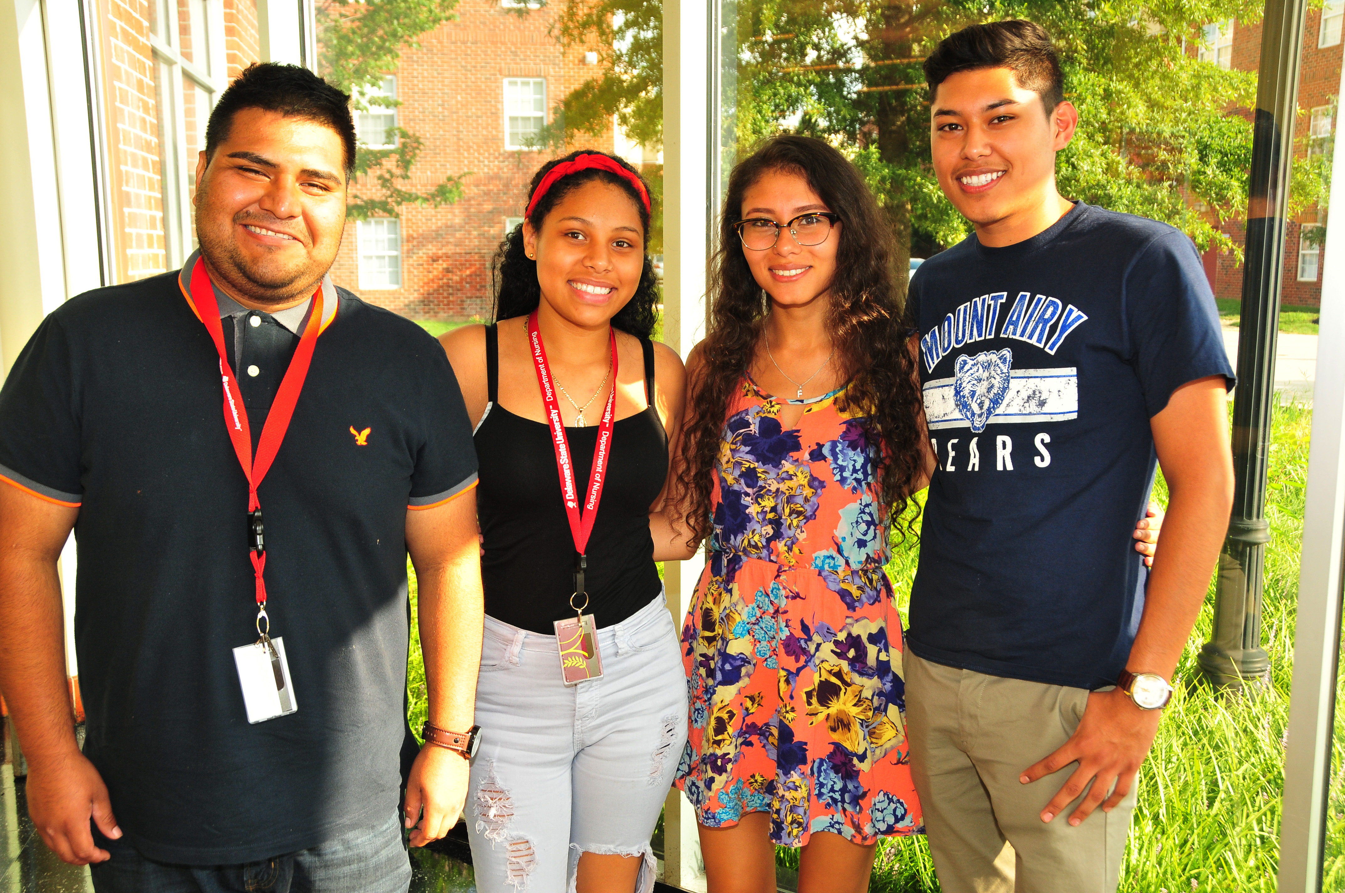 (L-r) Sergio Ramirez, Itzel Serrano, Maria Fernanda Lima and Dilan Lozano are all academic high achievers.