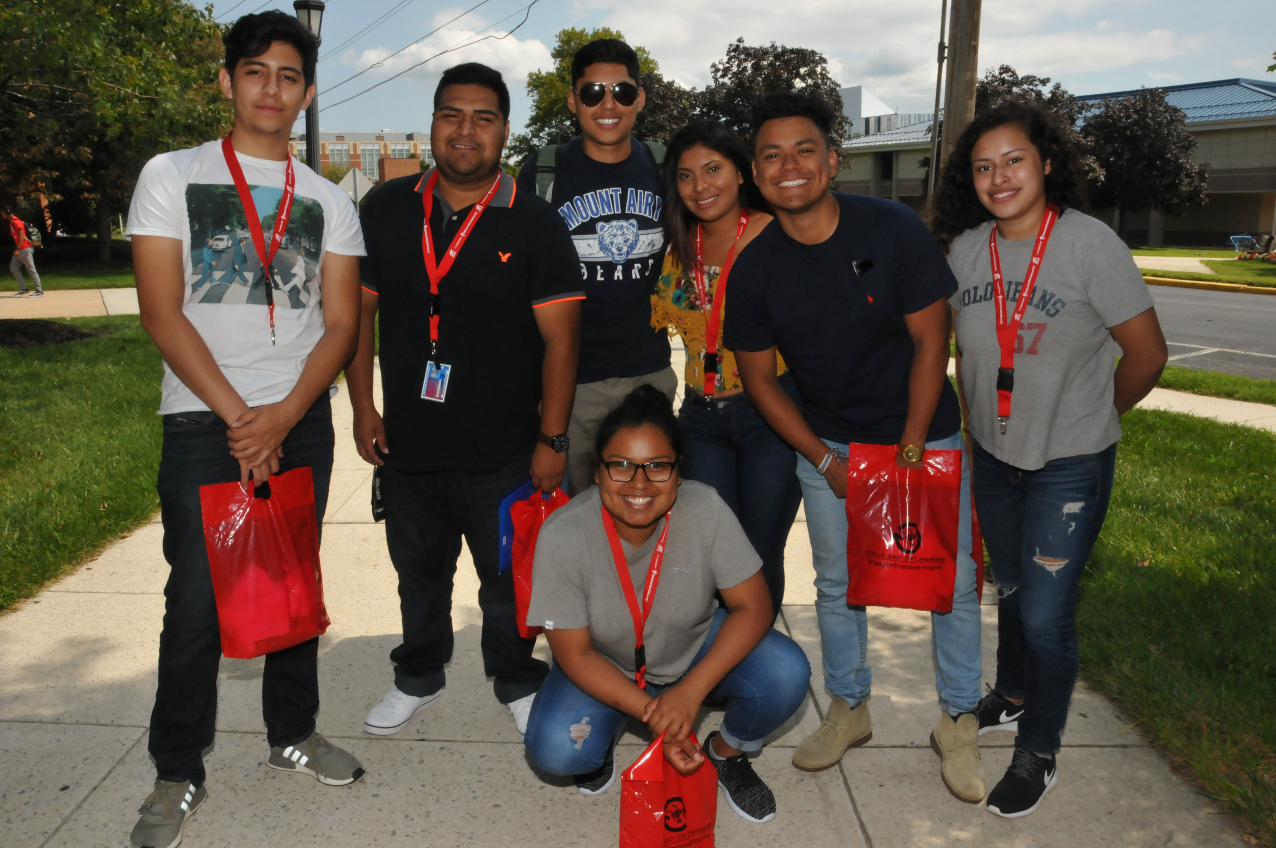 Some of the newest Dreamer students take a break from school supply shopping for a photo op.