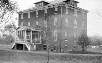 Lore Hall, where as matron, Lydia Laws took care of the female students.