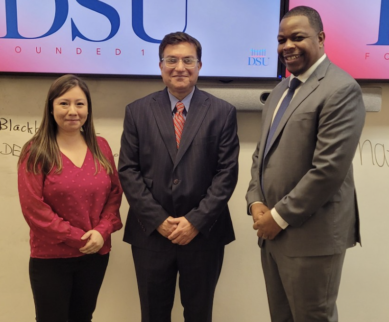  Claudia Headrick, Dr. Akash Dania, and Eric Chandler.