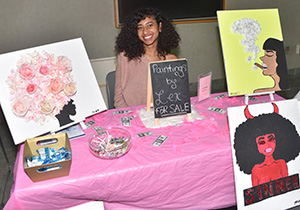 "Paintings by Lex" showed off her artistic products during the event.