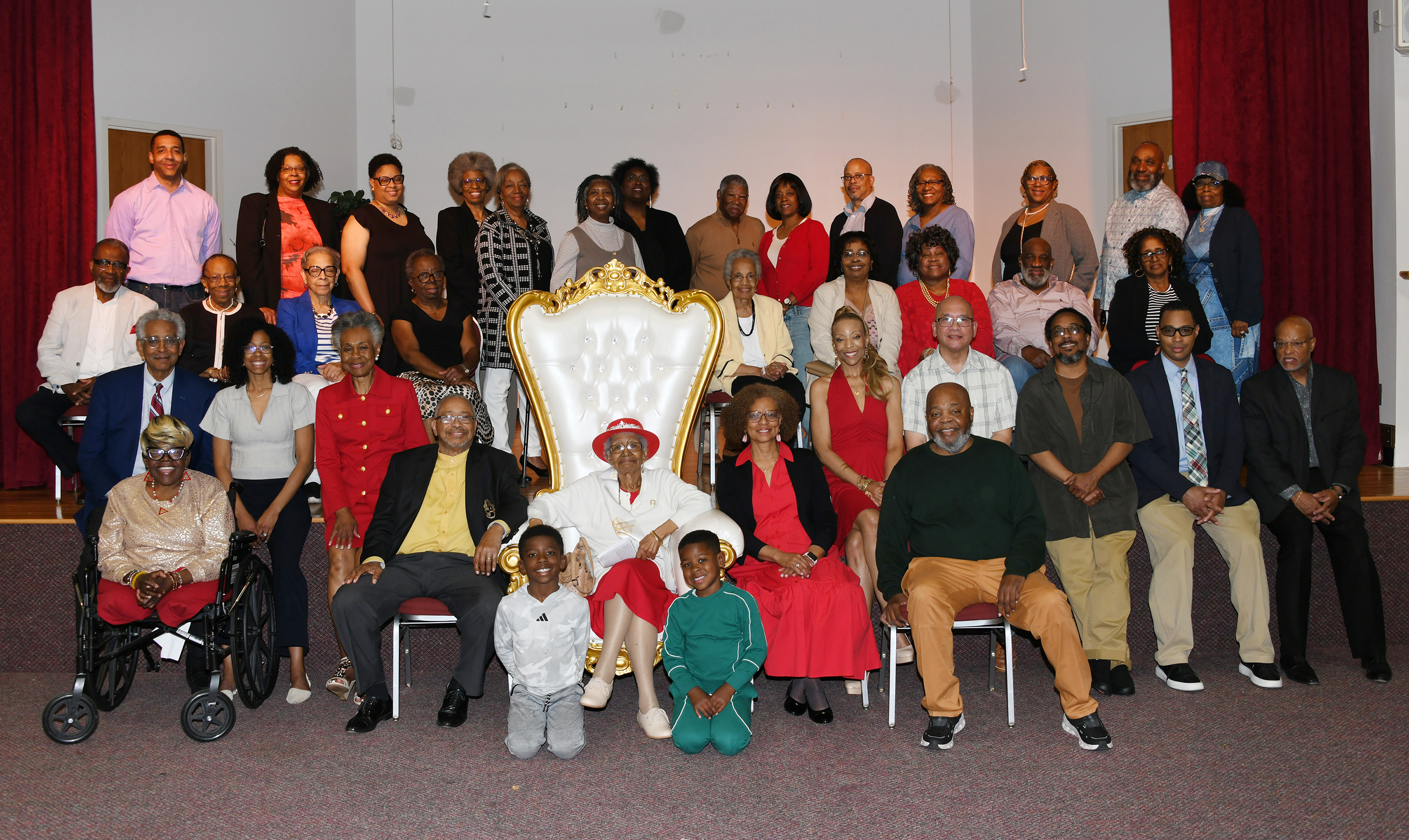 Among those attending the birthday celebration were a large contingent of Mrs. Browne's immediate and extended family.