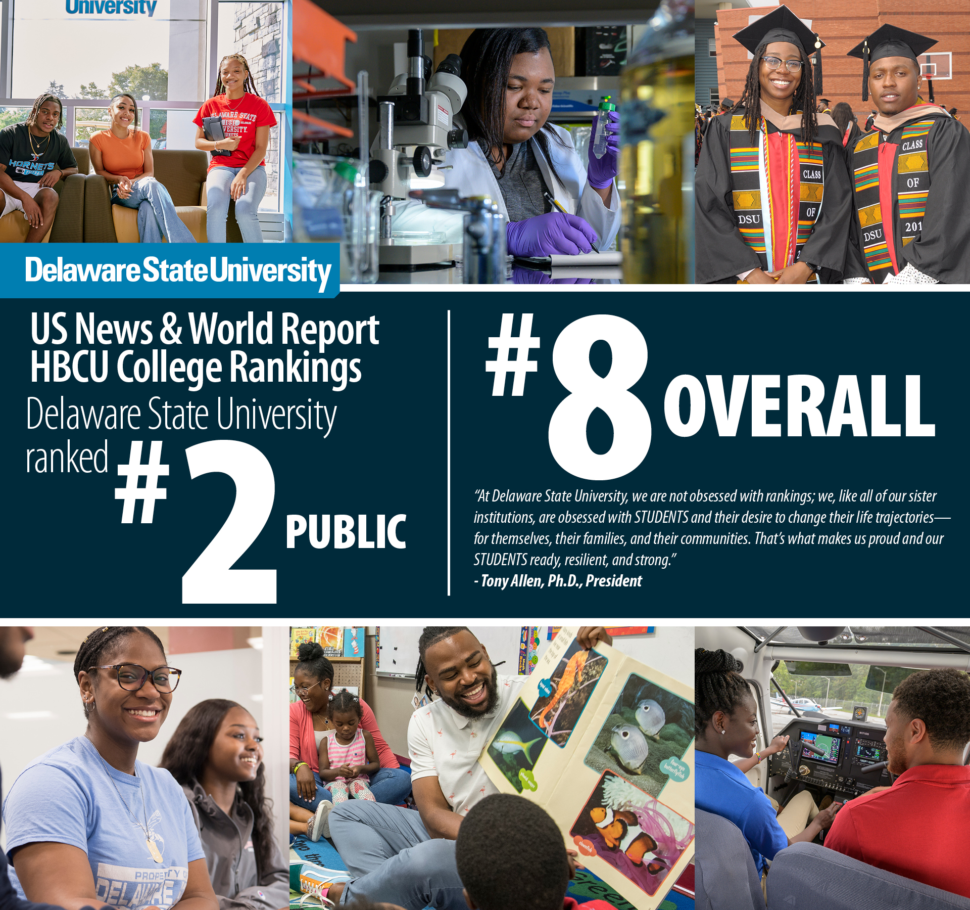 The University’s rise among HBCUs continued with the release of the annual U.S. News & World Report “Best Colleges" rankings.