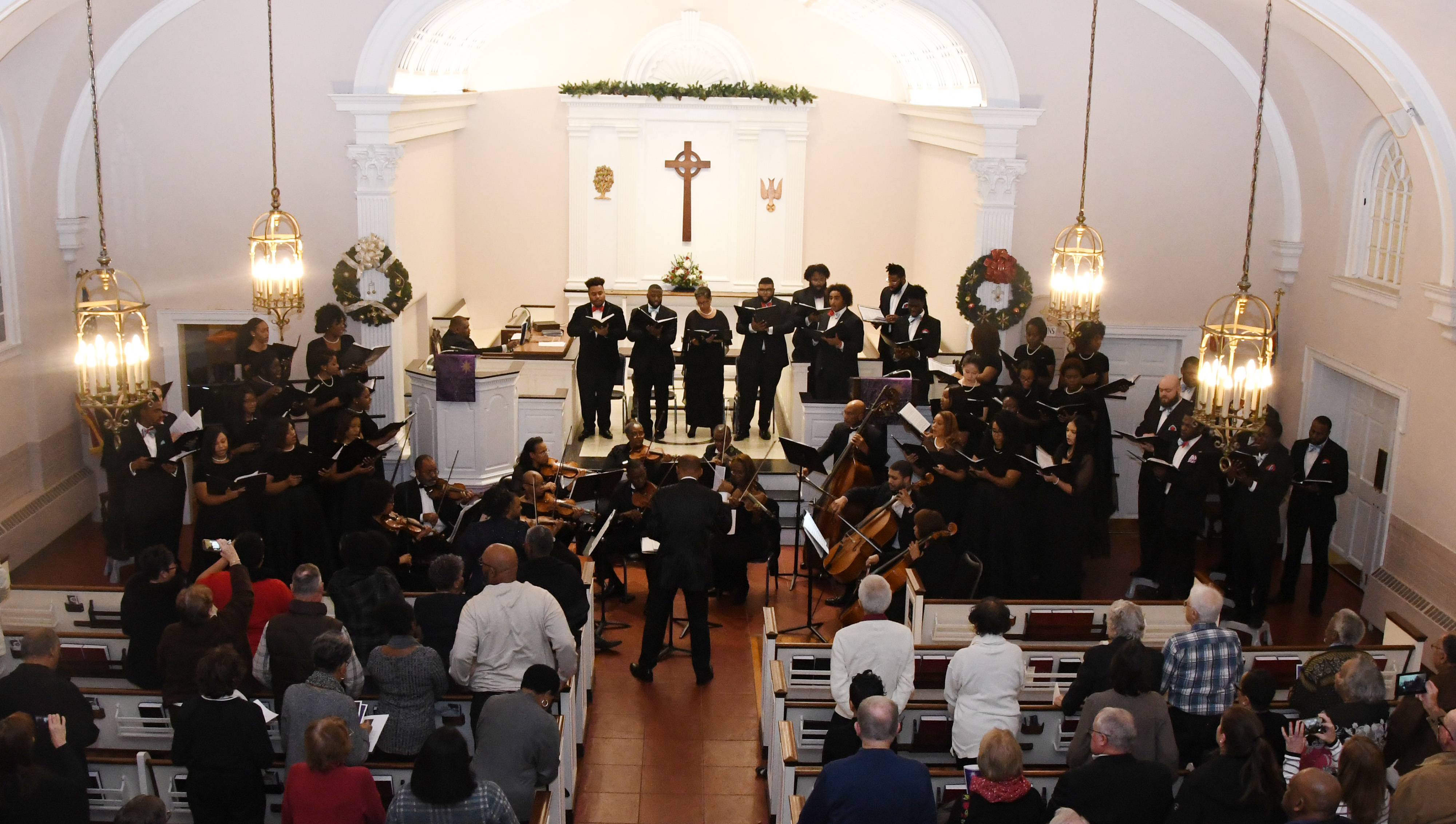 The University Concert Choir and the accompanying chamber orchestra ended "The Messiah" with the traditional rousing rendition of "Hallelujah."