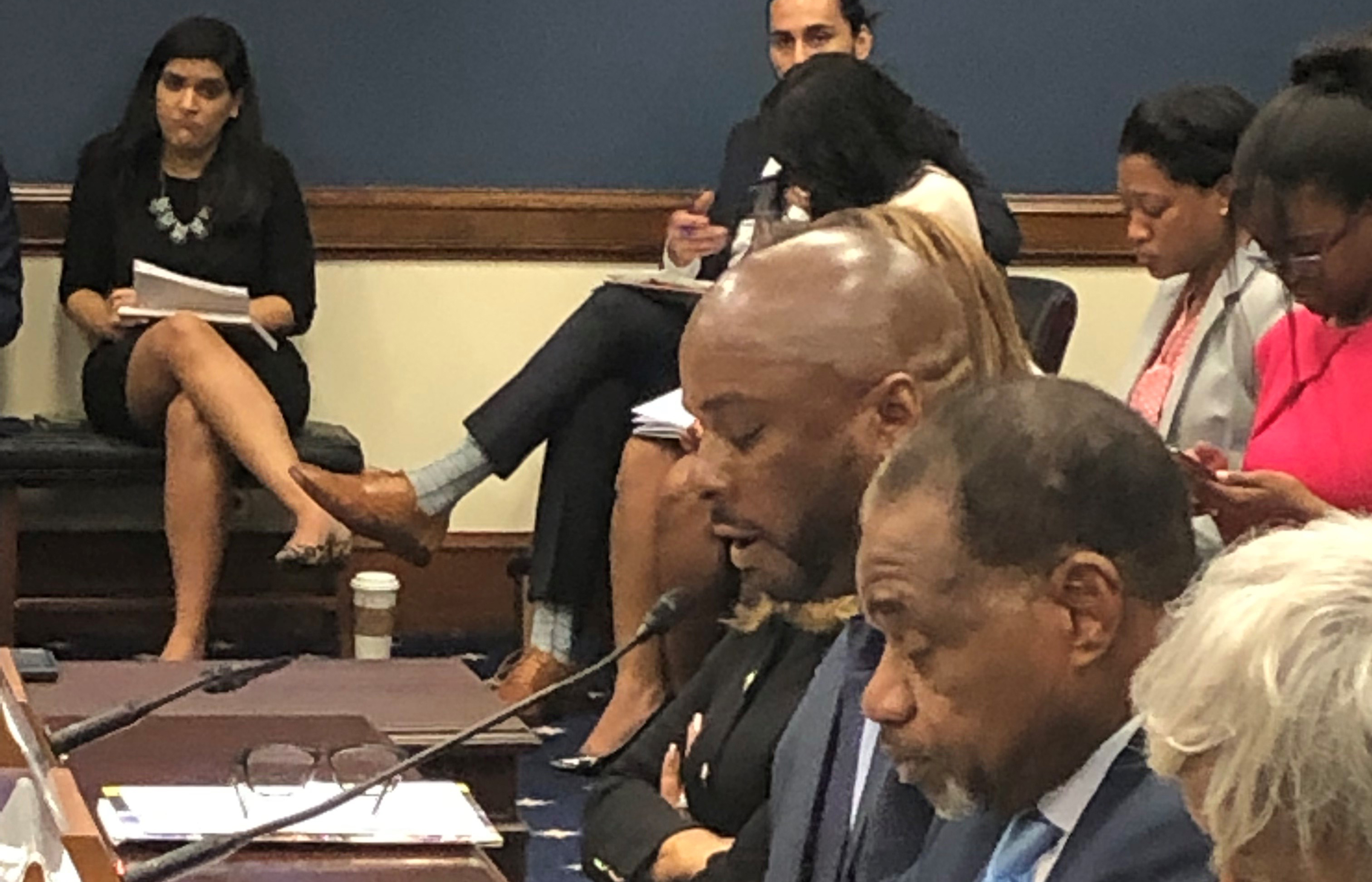 Dr. Michael Casson Jr. testifies before a U.S. House of Representative subcommittee on how the Small Business Administration could work more effectively with Historically Black Colleges and Universities.