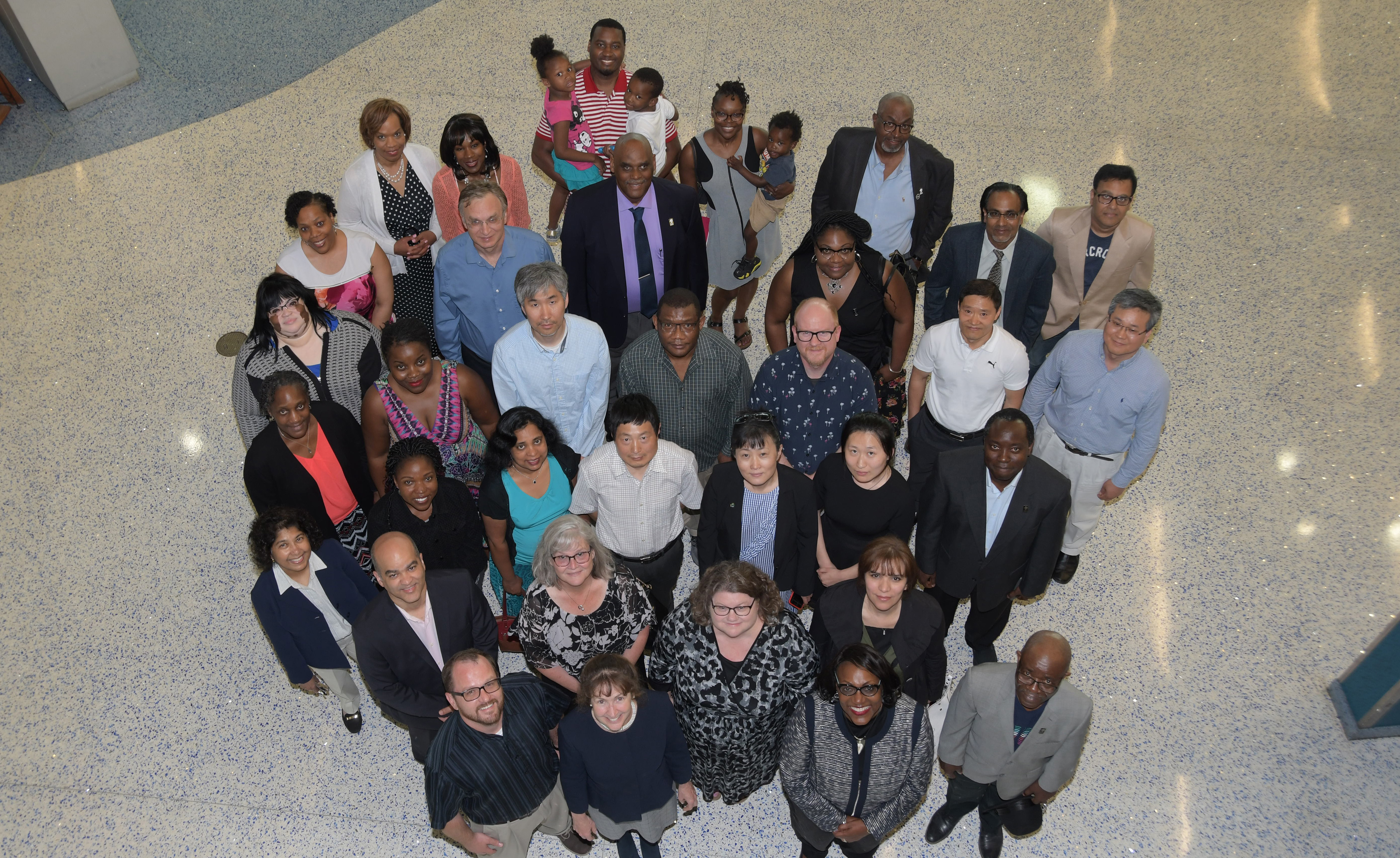 The successful principal investigators who won the University grant funding over the last academic year pose for a photo during the Grants and Gifts Council Banquet.