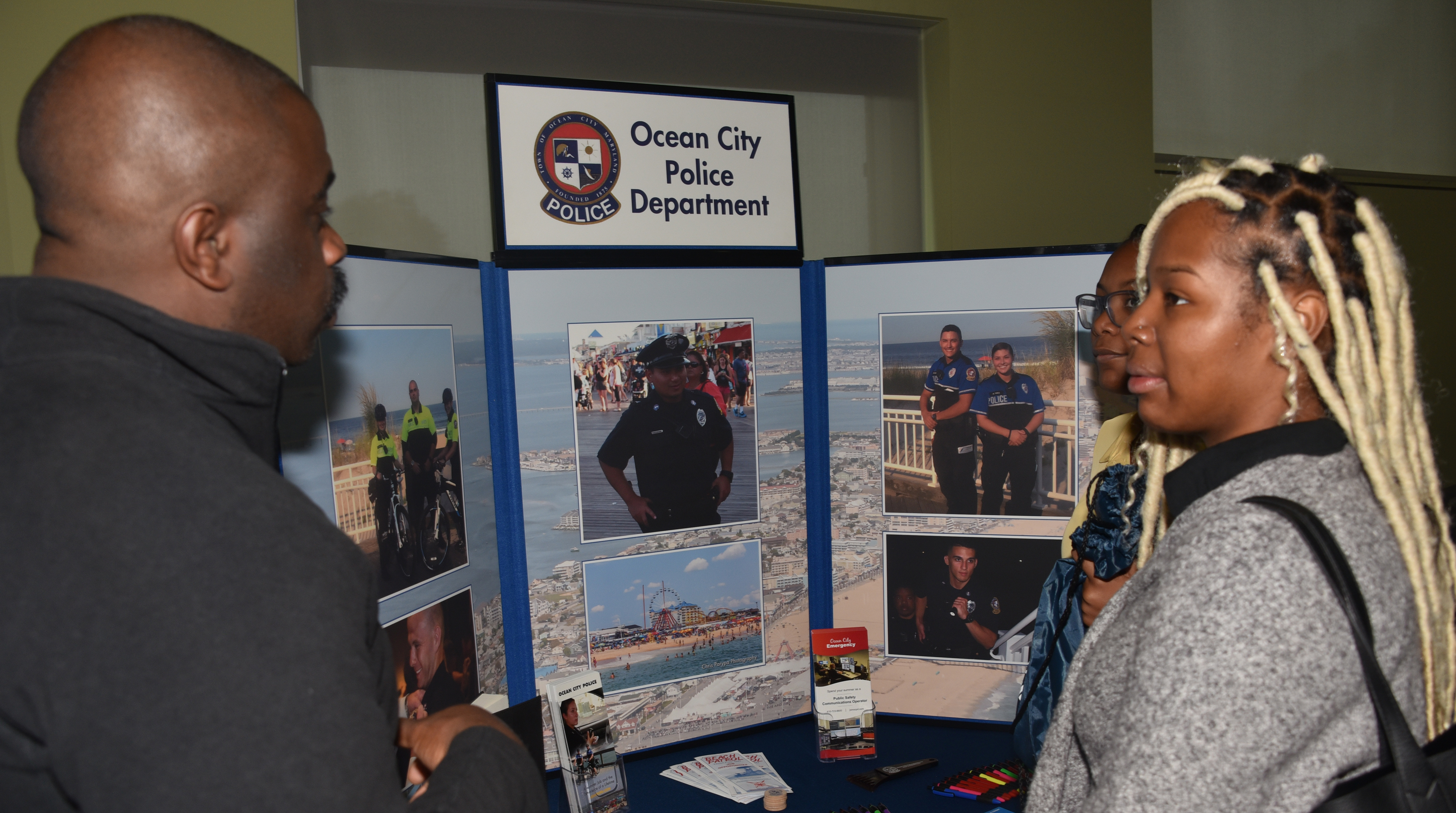 The Ocean City Police Department was one of the 39 law enforcement agencies and other organizations that participated in the Sgt. Rodney H. Bond Jr. Law Enforcement and Forensic Science Career Fair.