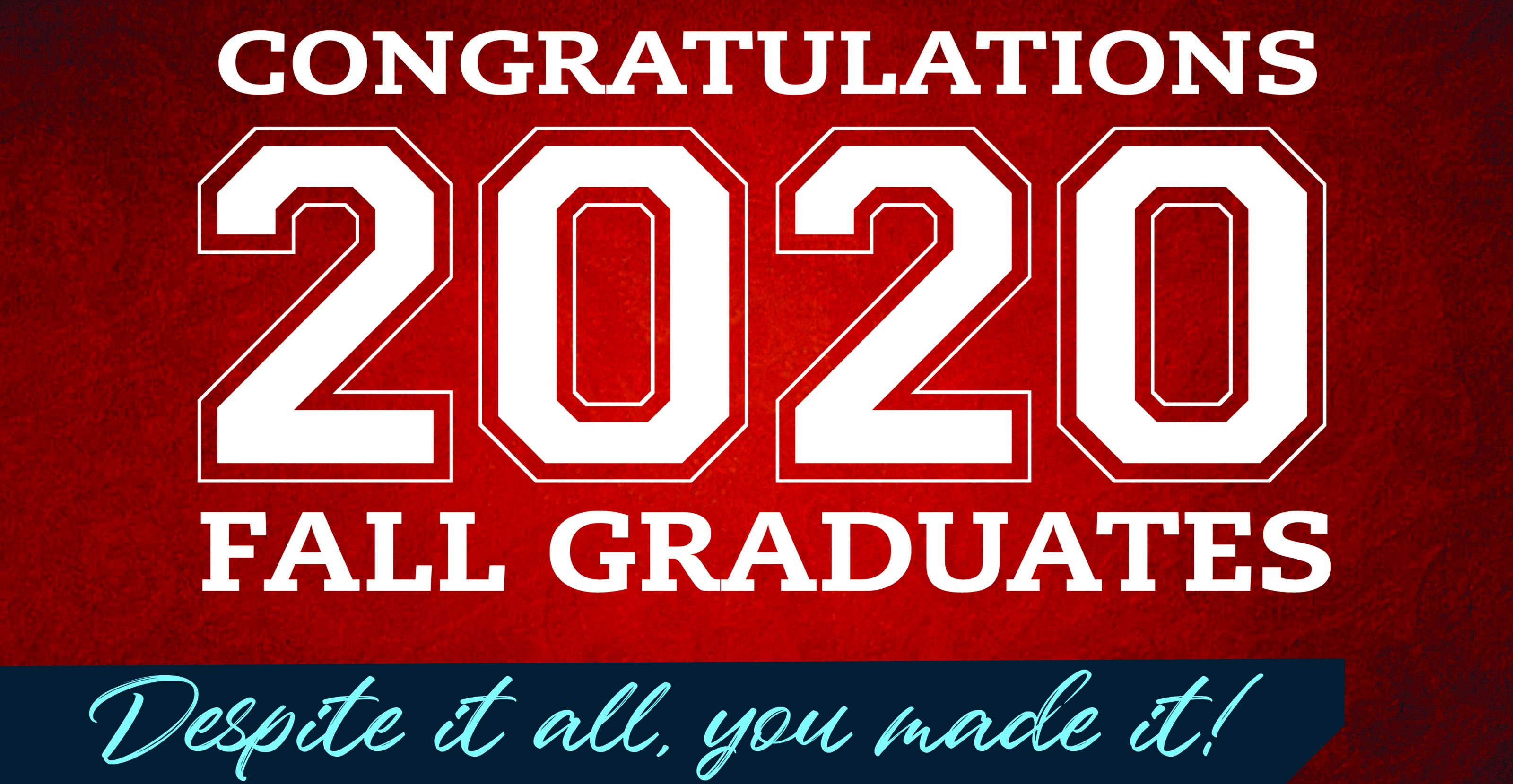 There were 190 graduates who finished their degree programs in the fall 2020.