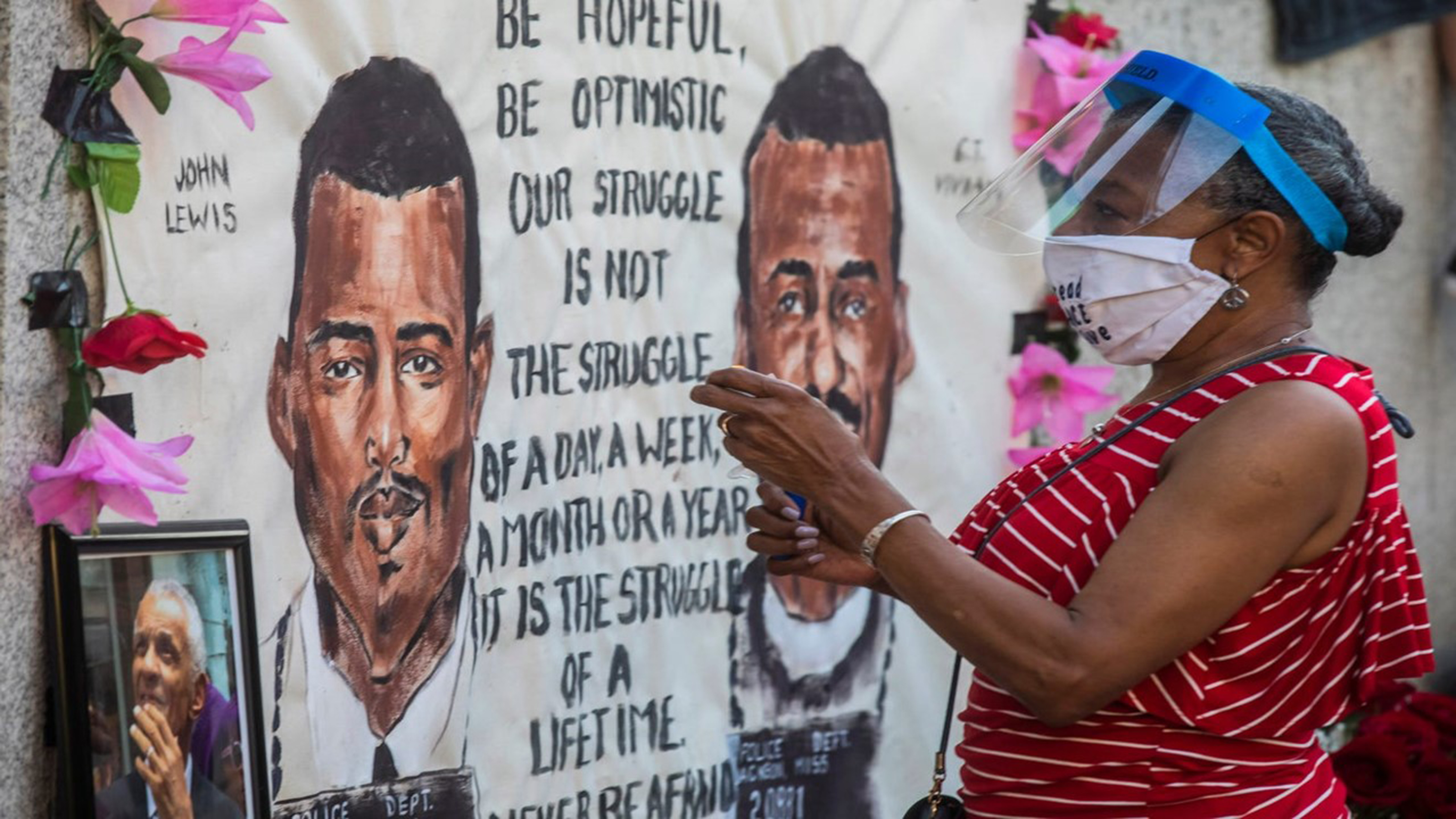 The words in between the images of civil rights icons John Lewis and C.T. Vivian are reflective of the thoughts expressed in the below editorial by Delaware State University President Tony Allen.