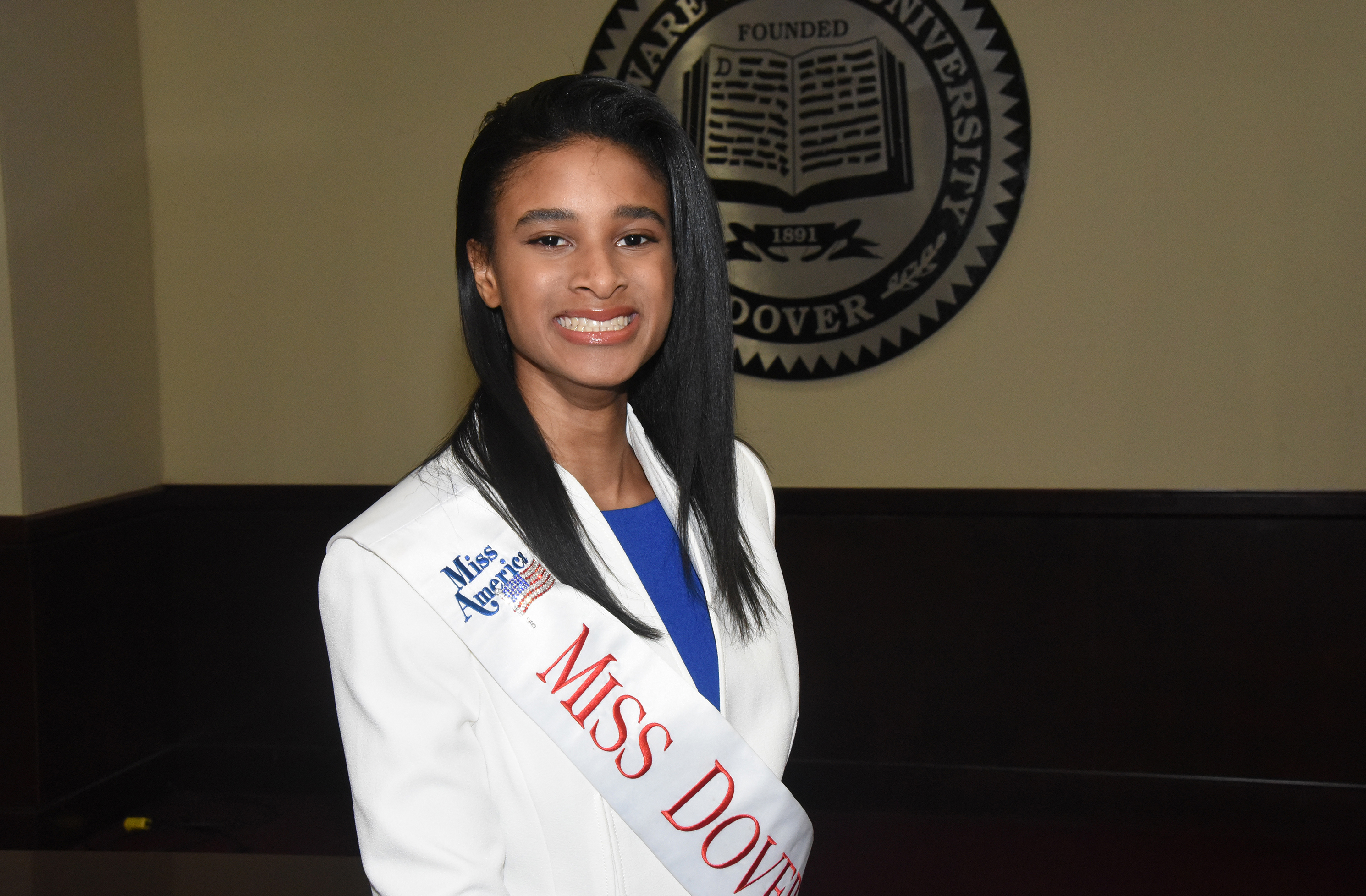 Having won the Miss Dover title, Maya Bythwood -- a Del State freshman and Criminal Justice major -- now looks forward to competing in the Miss Delaware contest in June.