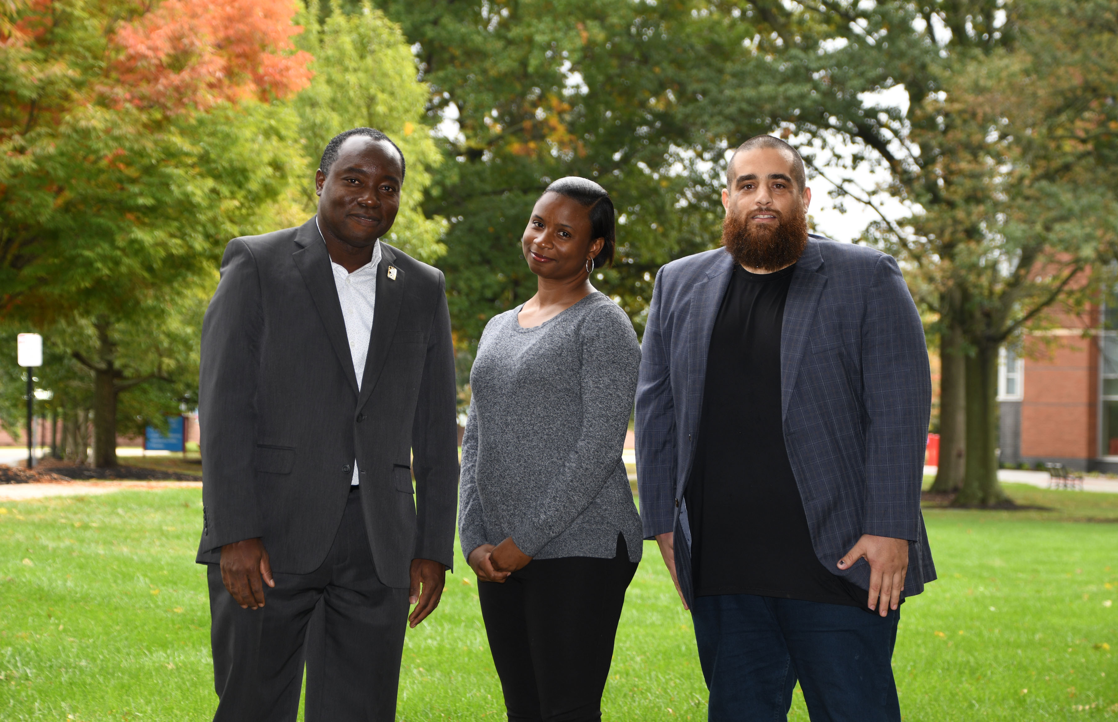 (L-r) Dr. Raymond Tutu, Chair Sociology Dept., and Sociology Associate Professors Dr. Laurin Parker and Dr. Anwar Ouassini have launched a two-year research project that aims to help the state Department of Natural Resources and Environmental Control improve its public engagement effectiveness with traditionally underrepresented communities in Delaware.