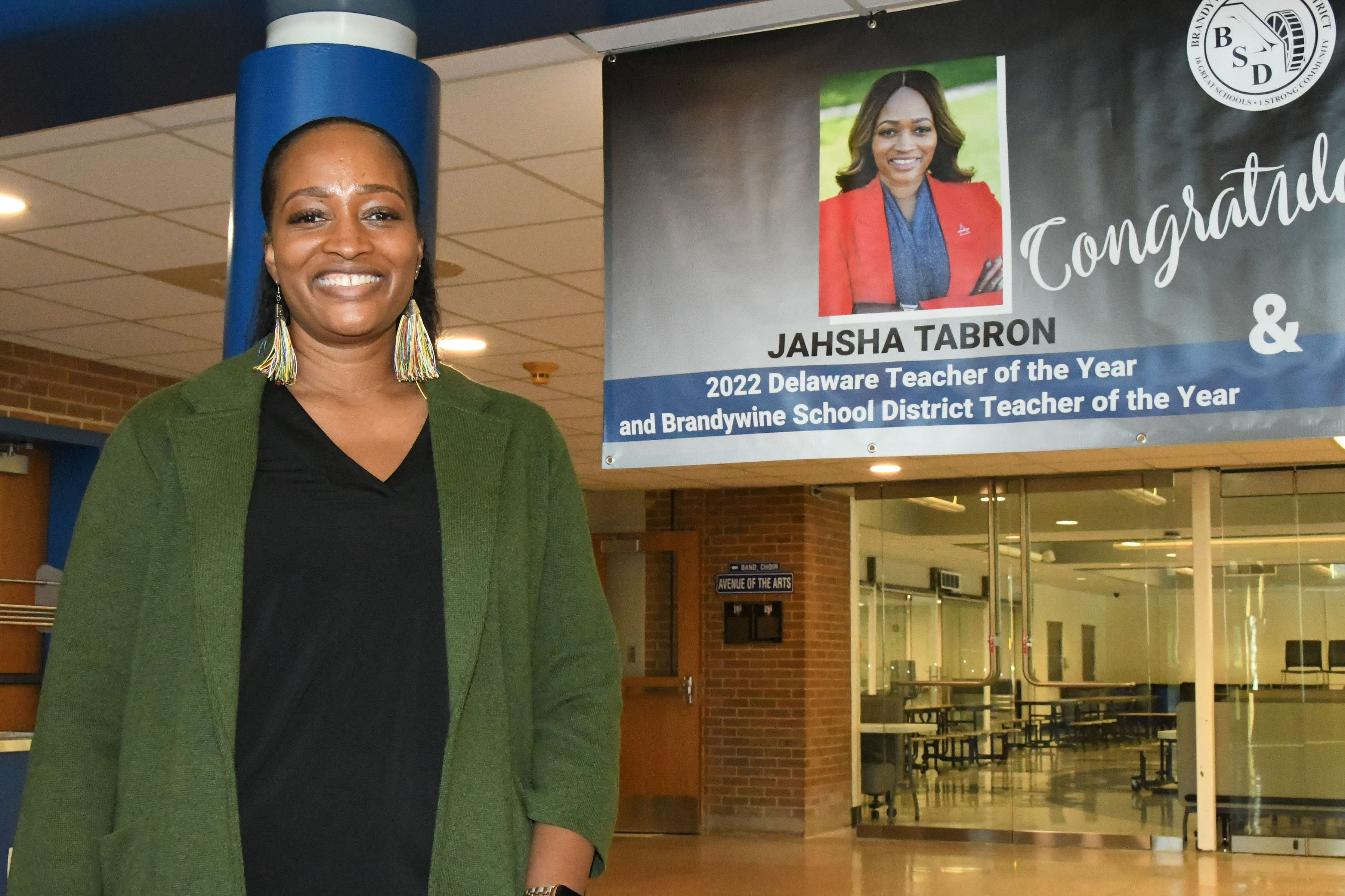 Jahsha Tabron, Del State alumna, Del Teacher of the Year