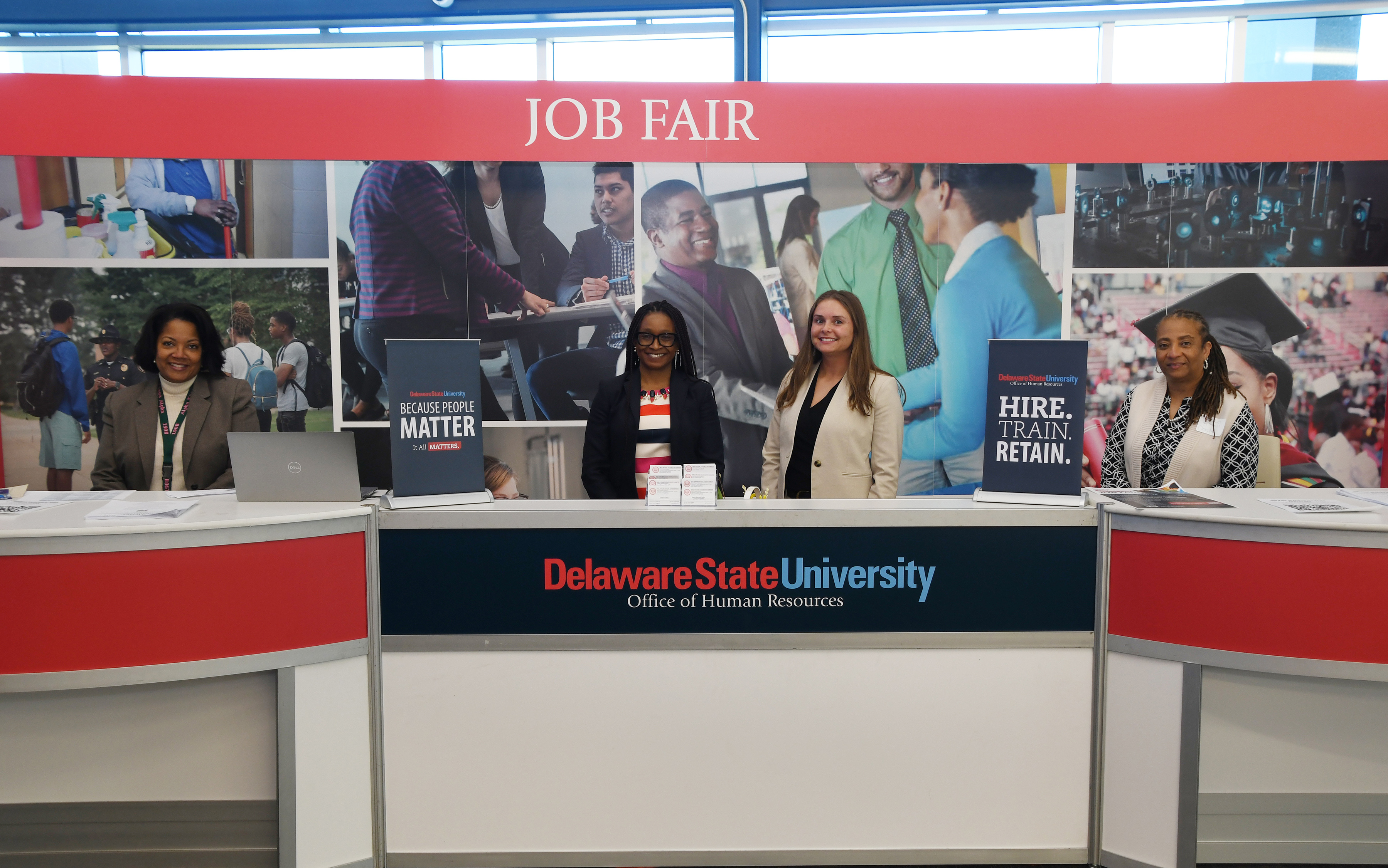 The 2022 Spring Job Fair provided attendees with an overview of some of the job positions currently open at Delaware State University.