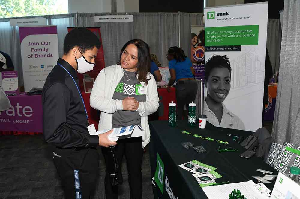 Ninety-five employers -- such as TD Bank -- took part in the Fall Career Fair to share information about the employment and career opportunities available through their companies. About 500 University students attended the event.