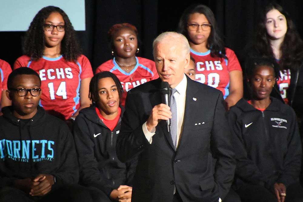 President Biden speaks about student debt relief at University