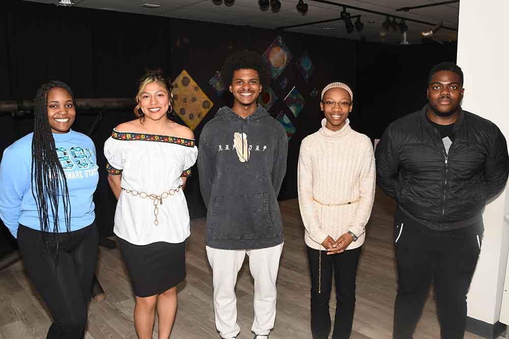 A group of Delaware State University students -- (l-r) Rokhaya Ndiaye, Jeidy Cruz, Zion Weeks, Brandy Jacobs, Ebube Maduka-Ugwa (and Ehi Obanor, not pictured) -- have been selected for a prestigious summer program – The Princeton Archives, Artistry, Research and Curation (AARC) Program.