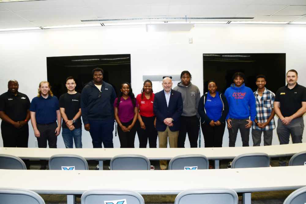 Tim Arel, Chief Operating Officer of the Federal Aviation Administration's Air Traffic Organization, recently visited DSU's Aviation students to broaden their understanding of the vast career opportunities that exist in the aviation industry 