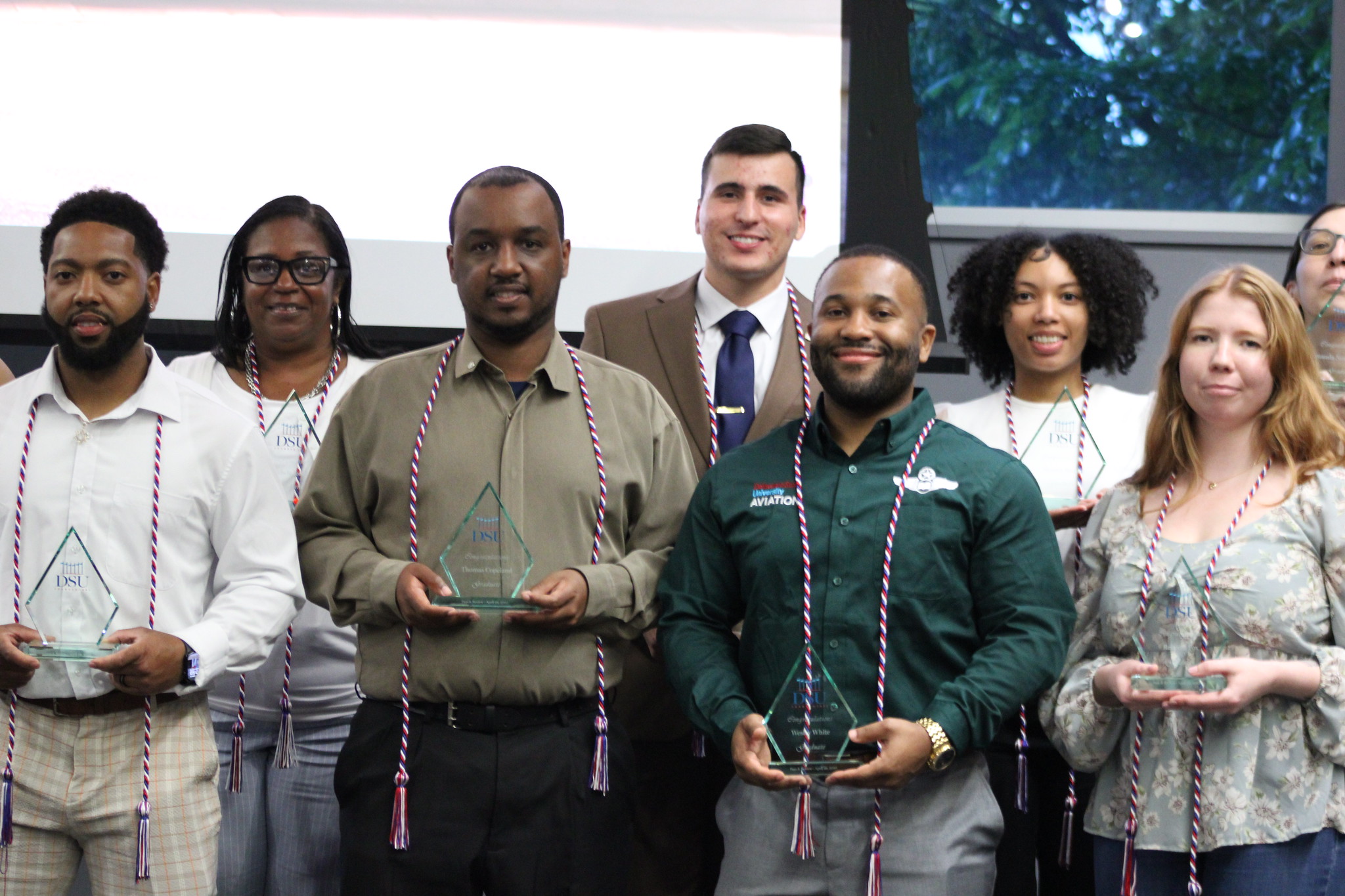 Delaware State University's military-affiliated students at the third annual Pass and Review Ceremony.
