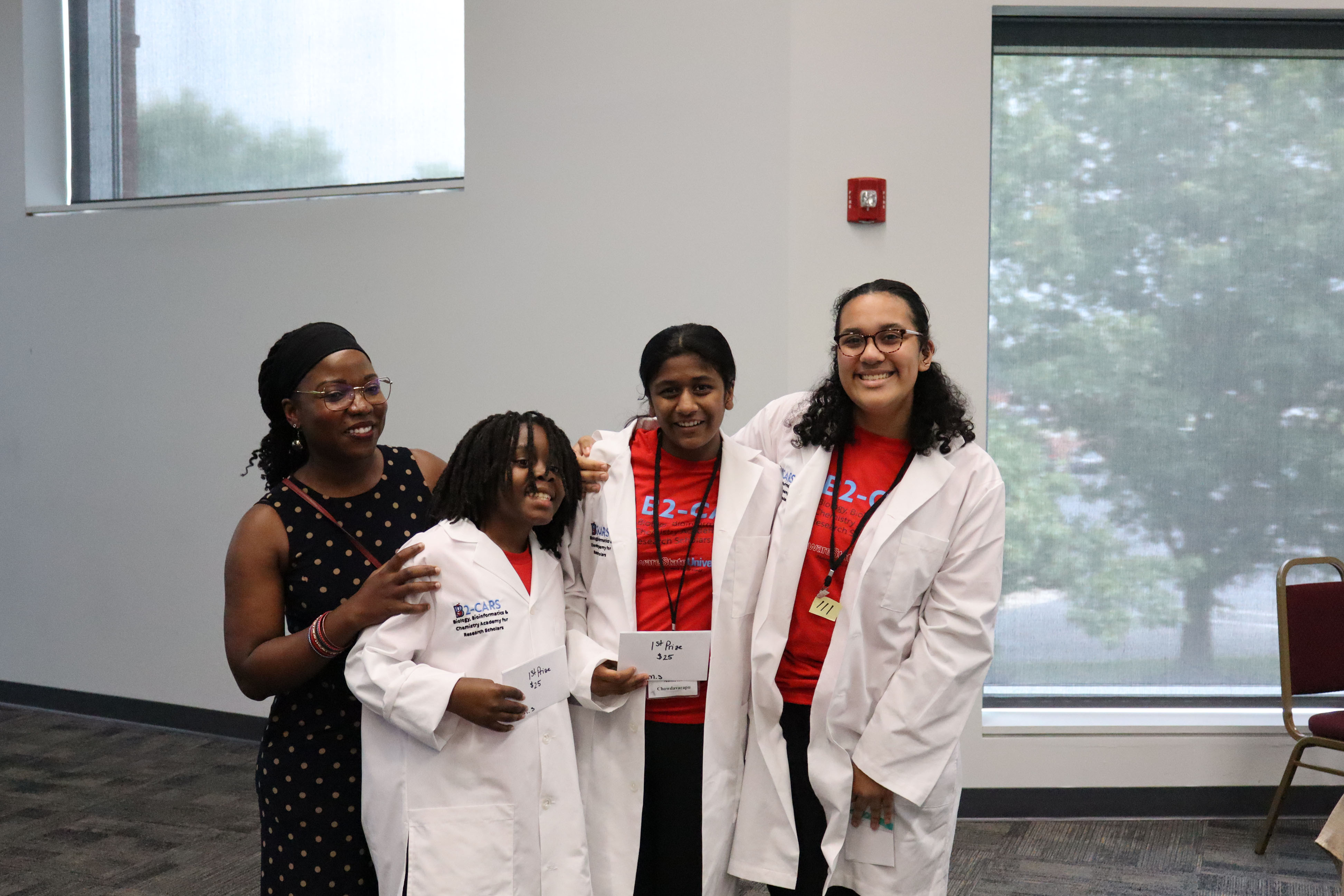 Student researchers receiving awards and recognitions at the 2024 Symposium.
