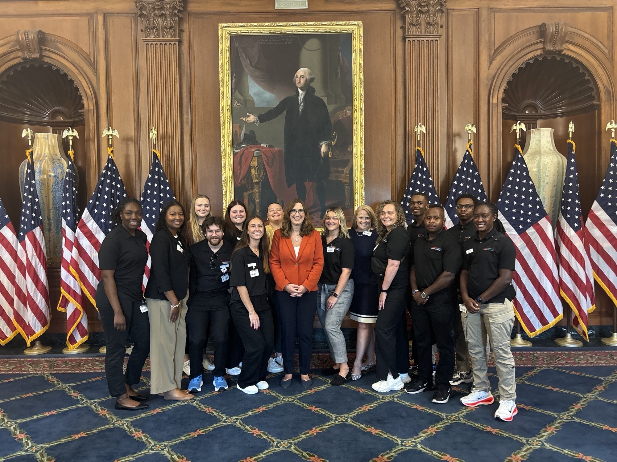 DSU OT students with Congresswoman McBride in Washington D.C.